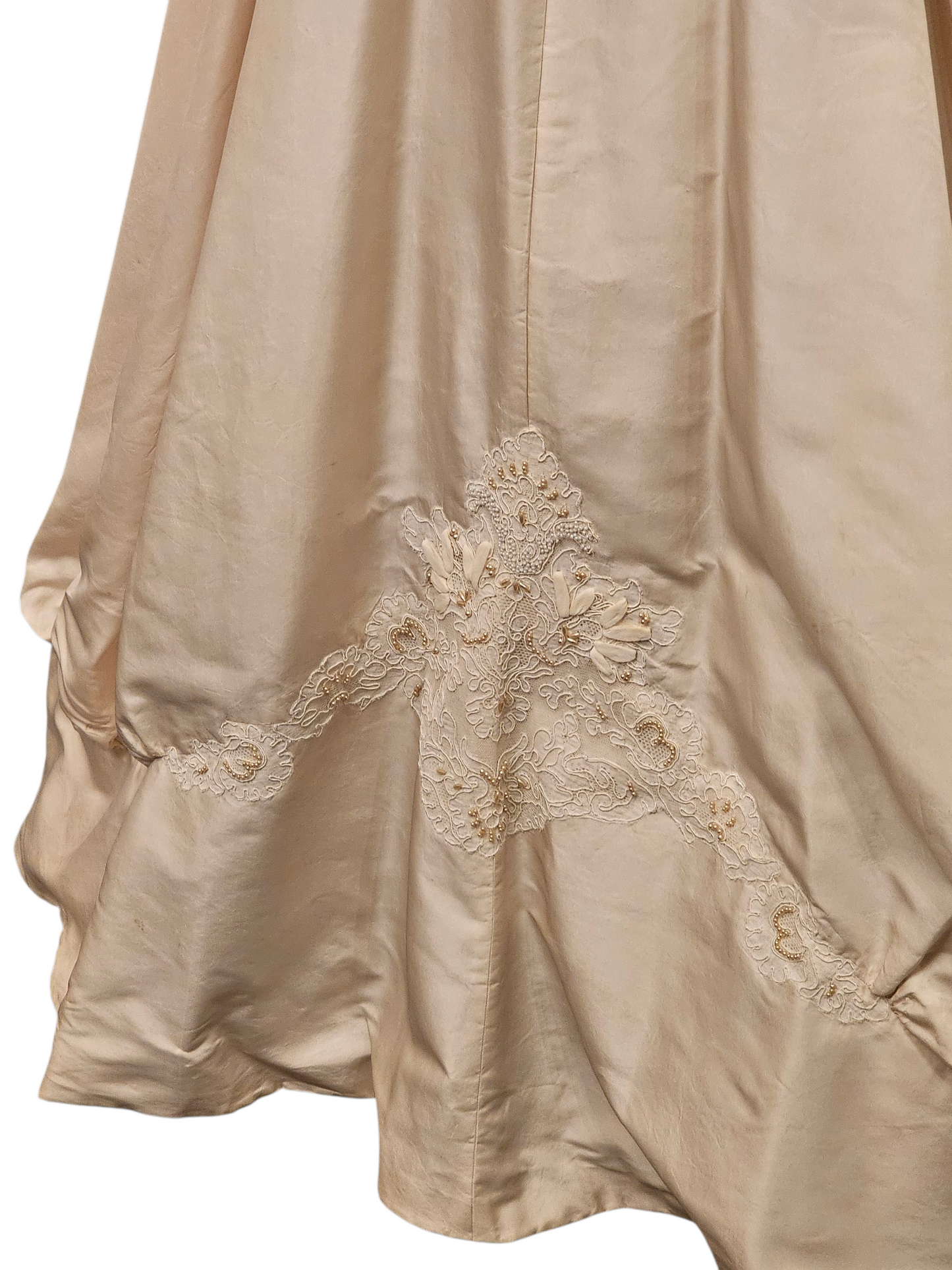 Vintage 50's Cream Silk Wedding Gown