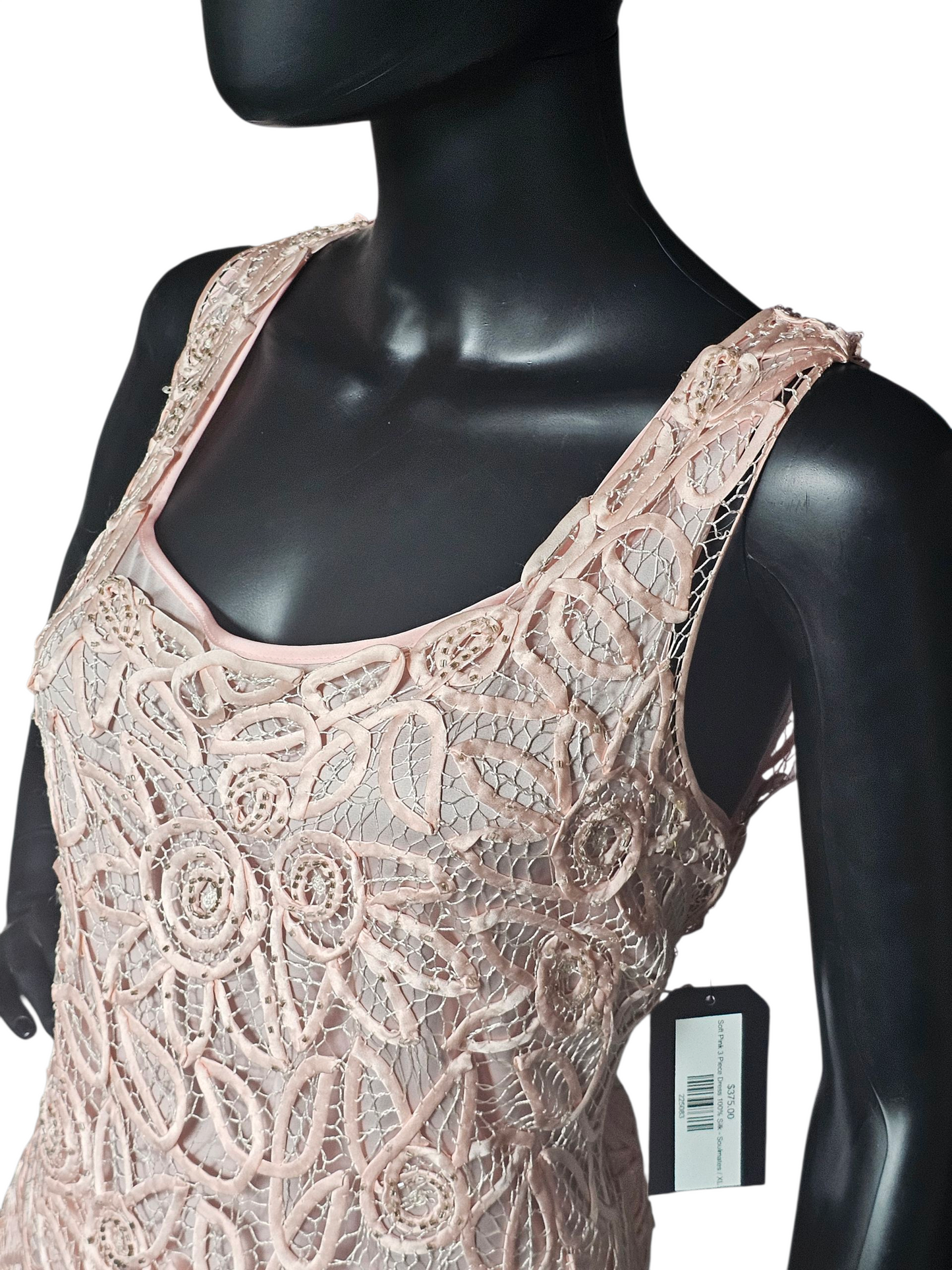 Soft Pink 3 Piece Dress 100% Silk - Soulmates