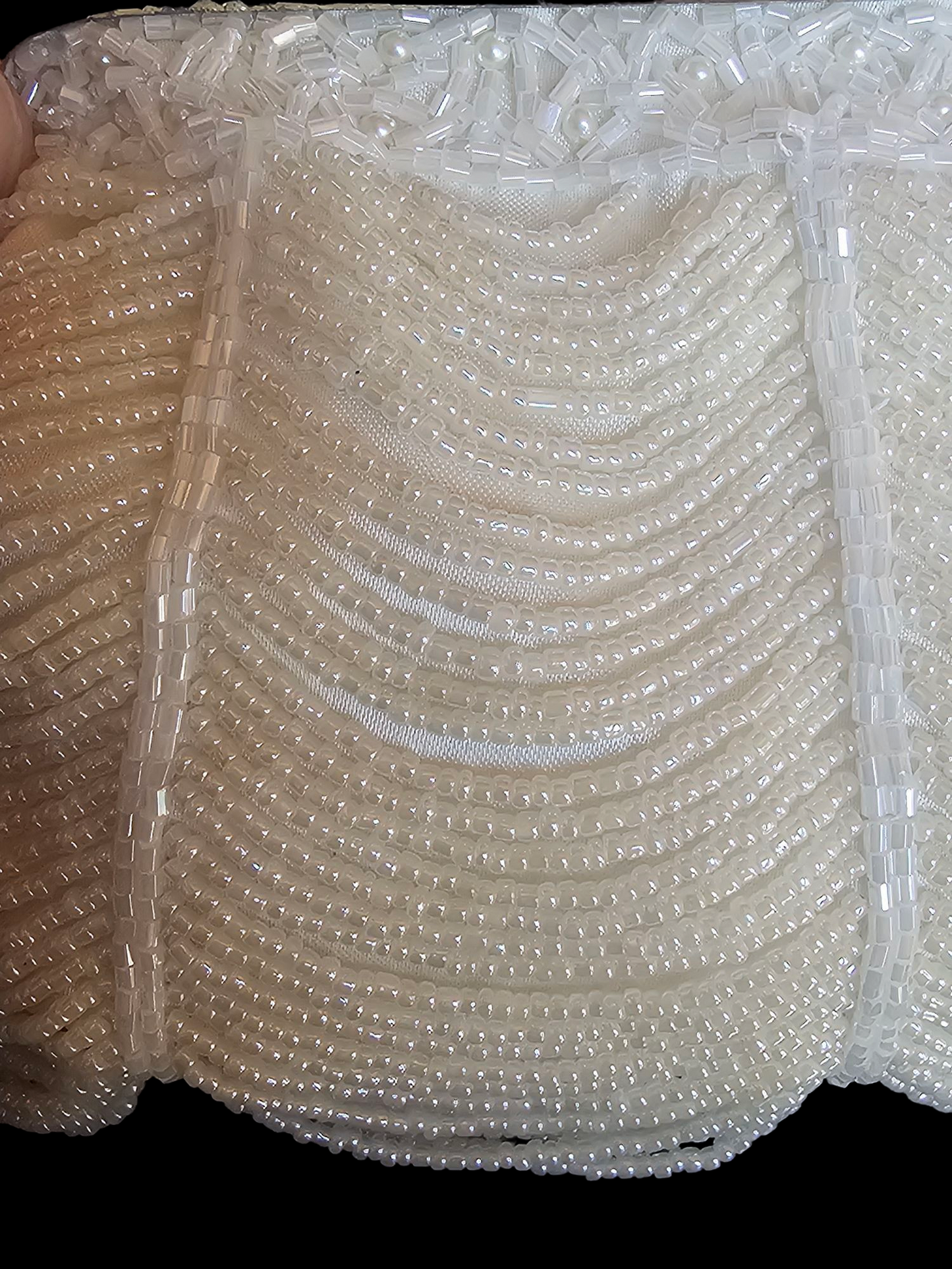 Gold/Ivory Beaded Clutch
