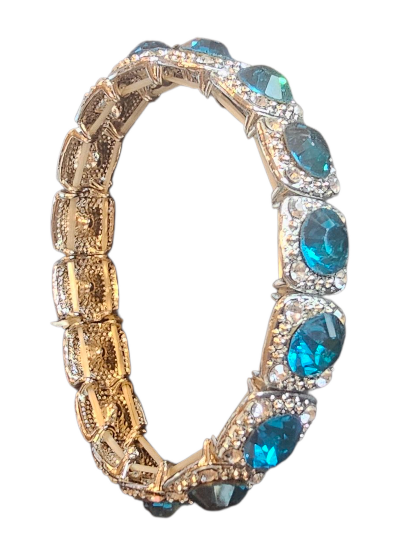 Turquoise Crystal Stretch Bracelet