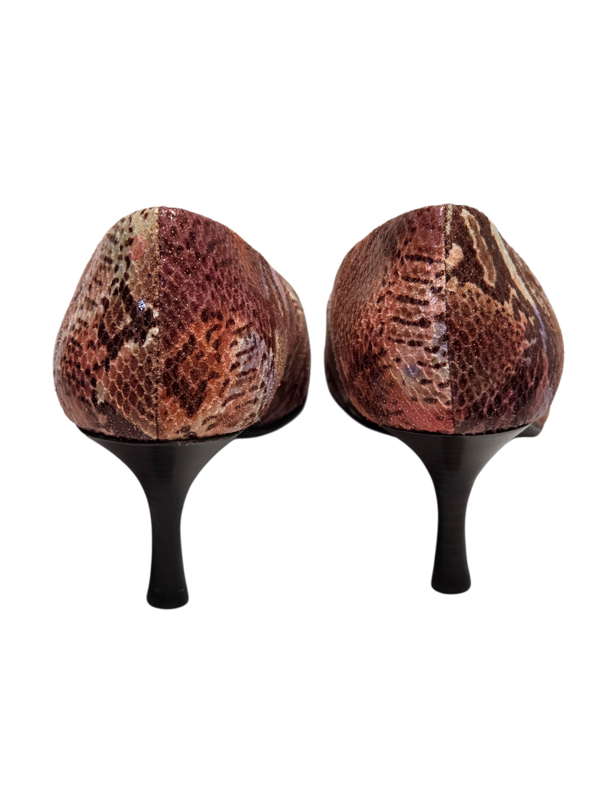 Rose Gold Snakeskin 2" Heel Pump Shoe - Nine & Co