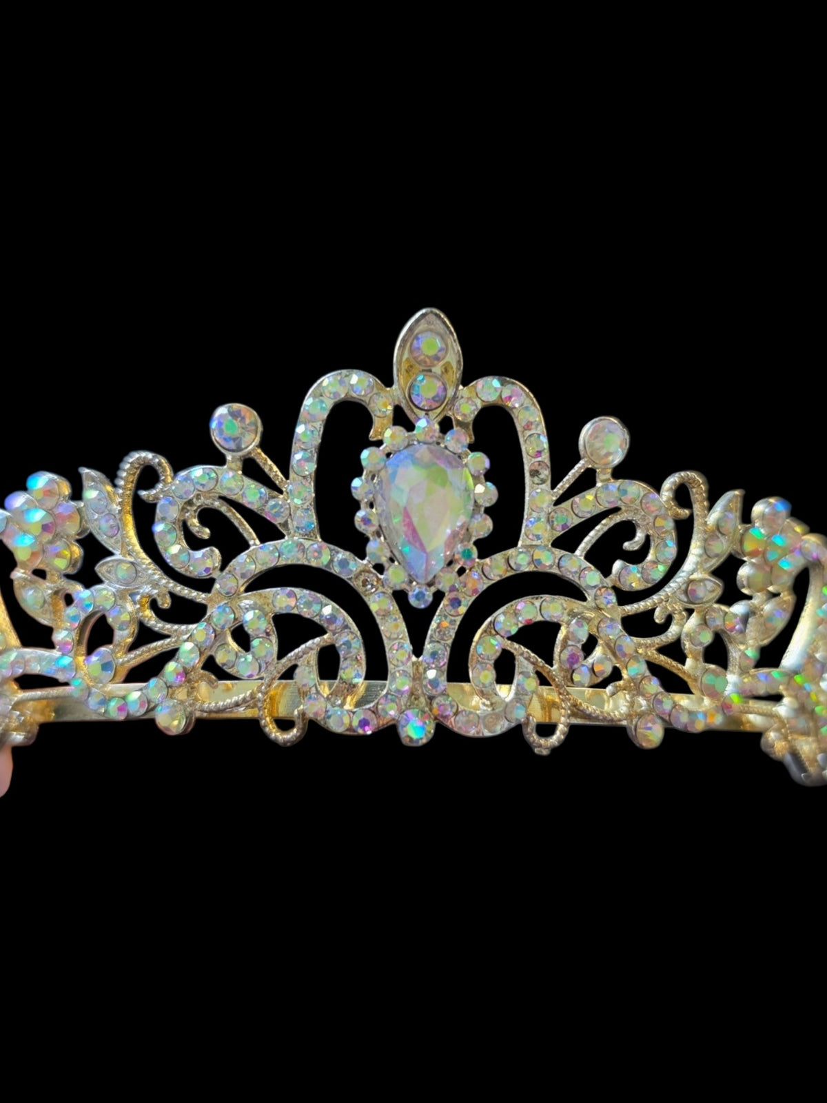 Silver Iridescent Crown/Tiara (Damaged)