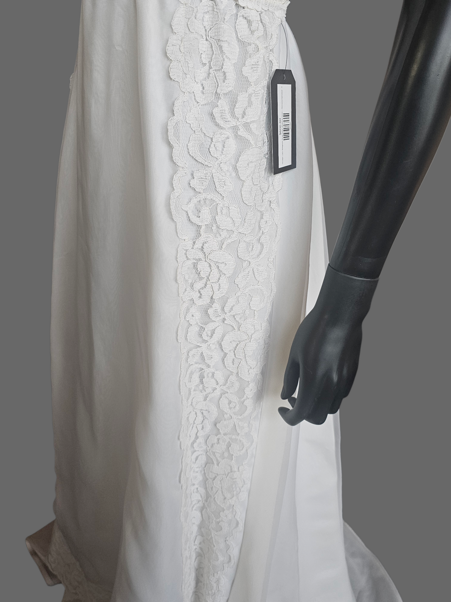 Vintage Lace Spaghetti Strap Boho Wedding Gown - Remade/Renewal