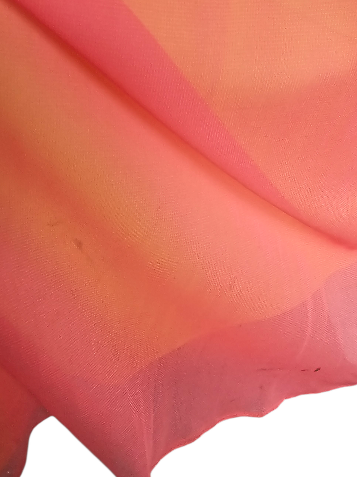 Coral/Yellow Crystal Halter Prom Dress