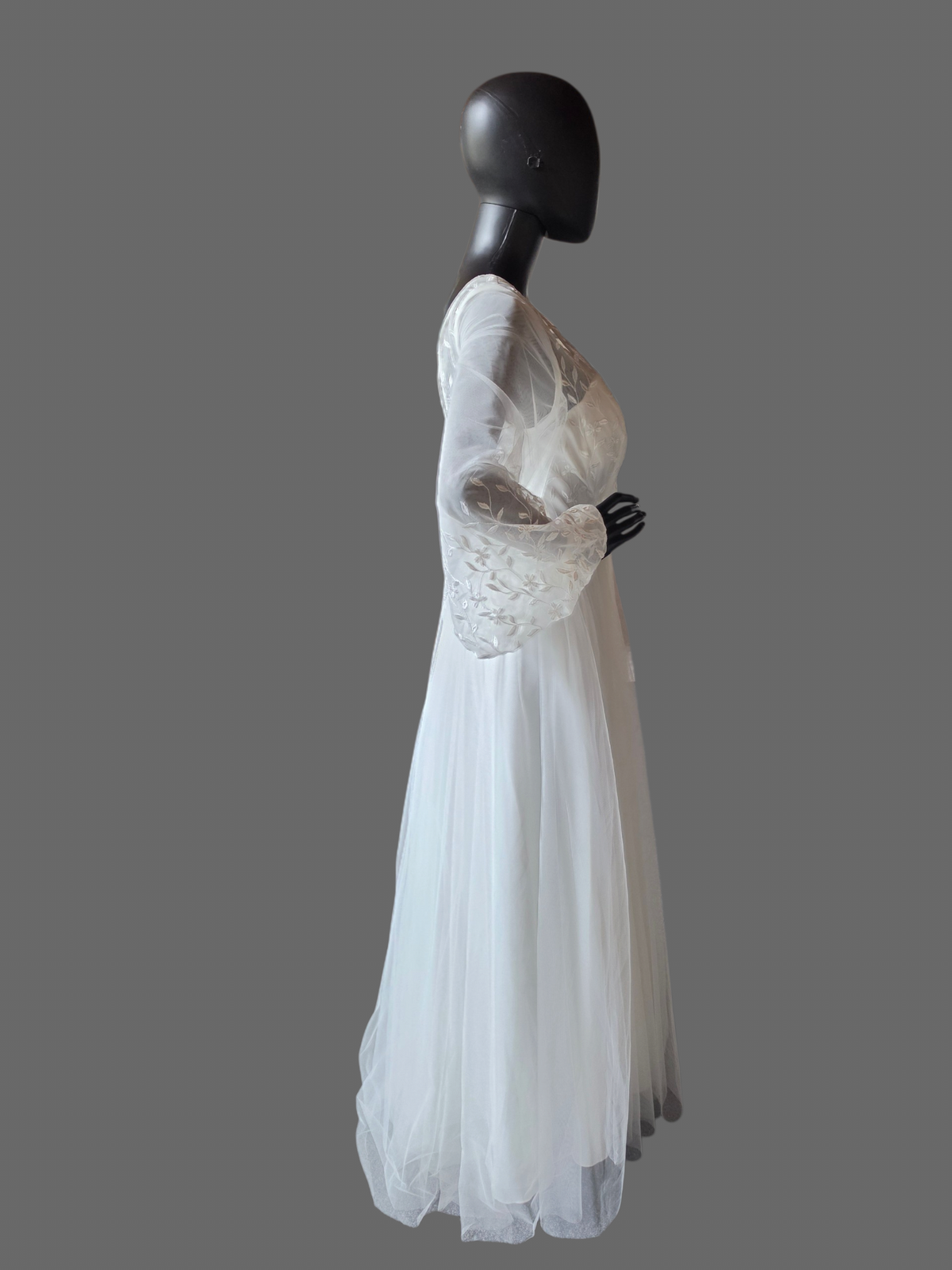 Ivory Boho Long Sleeve Casual Wedding Dress (No Train) - Ever Pretty