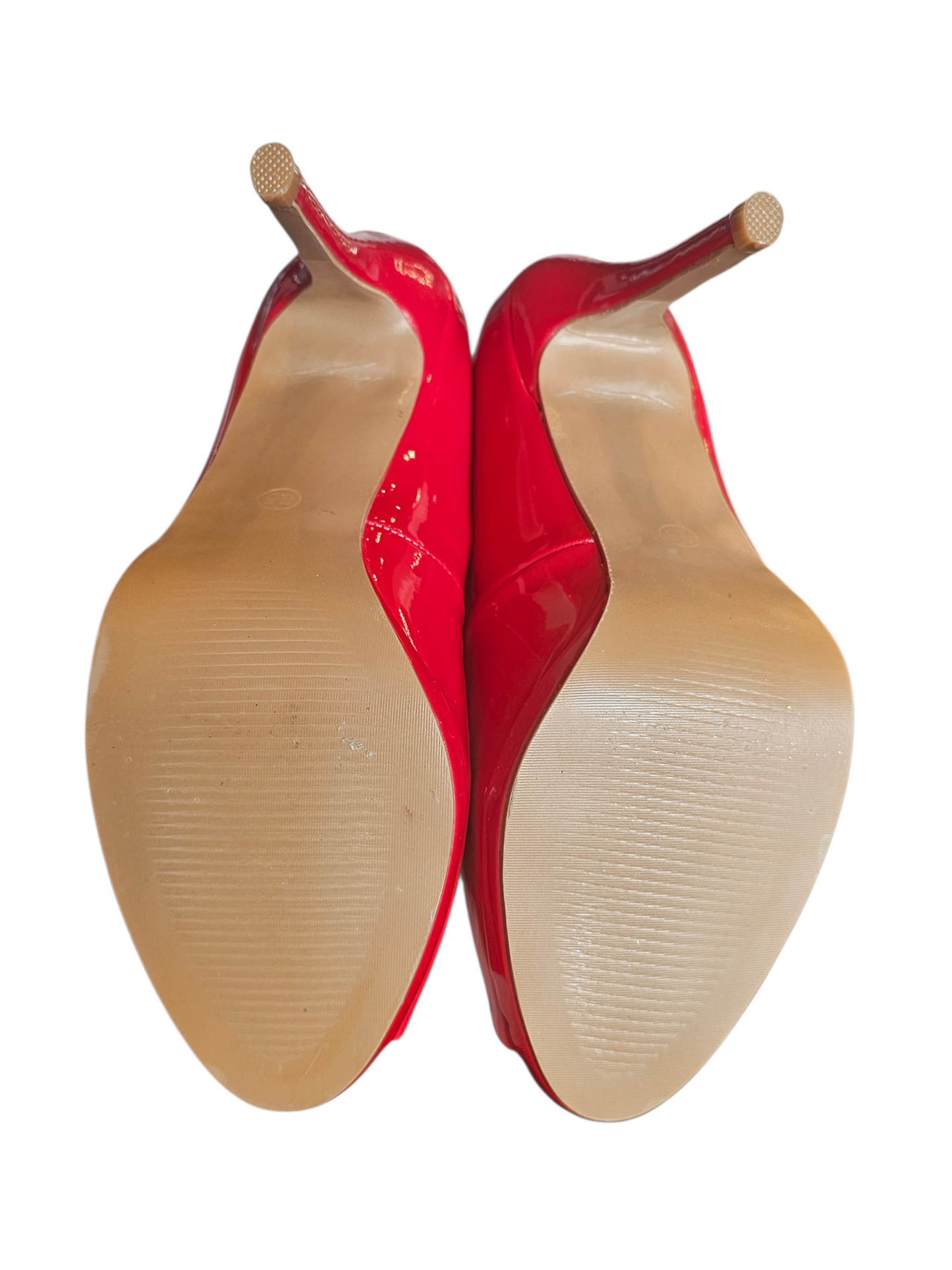 Red Patent Leather Open Toe Shoe - Riverberry