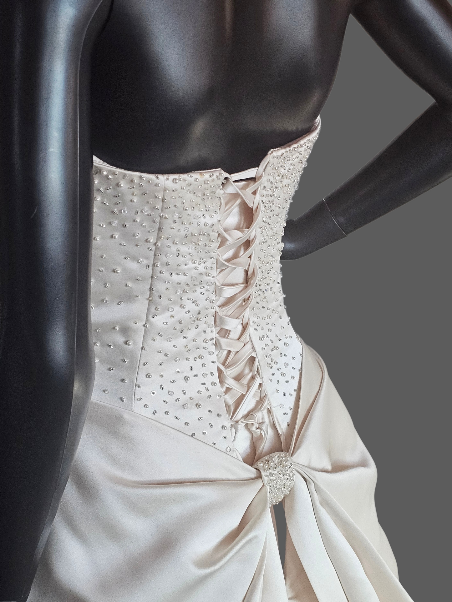 Champagne Strapless Satin - Maggie Sottero