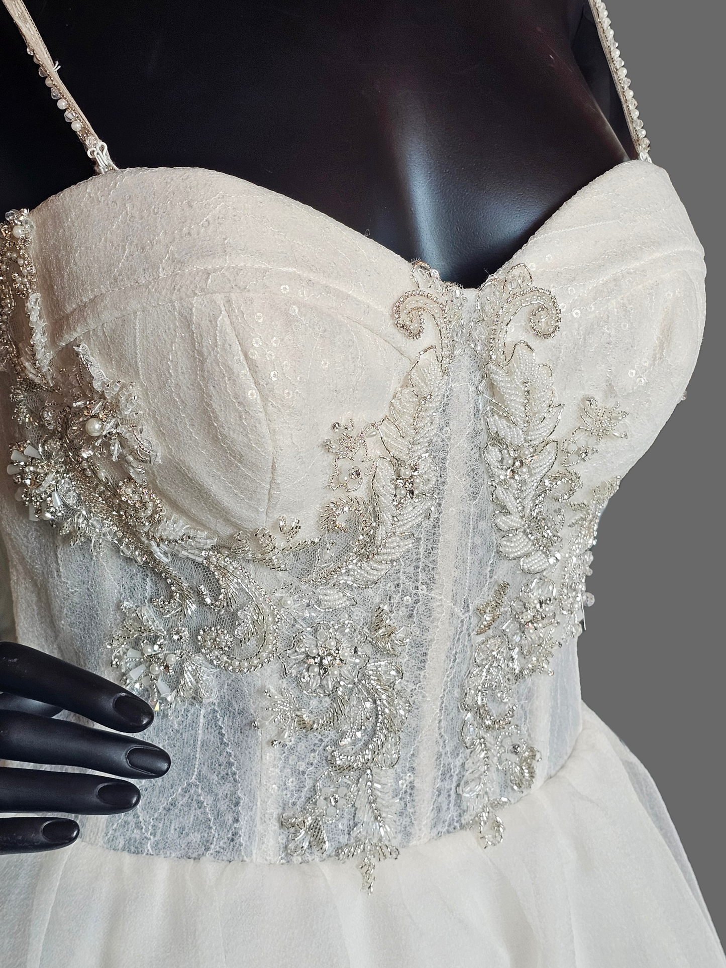 Champagne Ballgown Sweetheart Corset Bodice Wedding Gown - Beloved