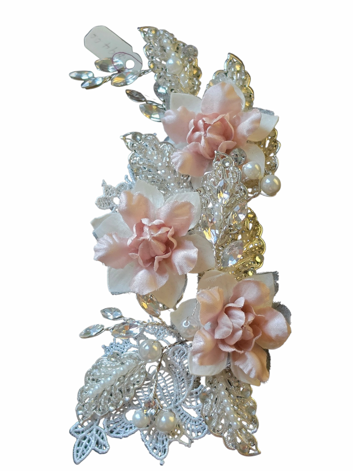 Blush Floral Alligator Hair Clip