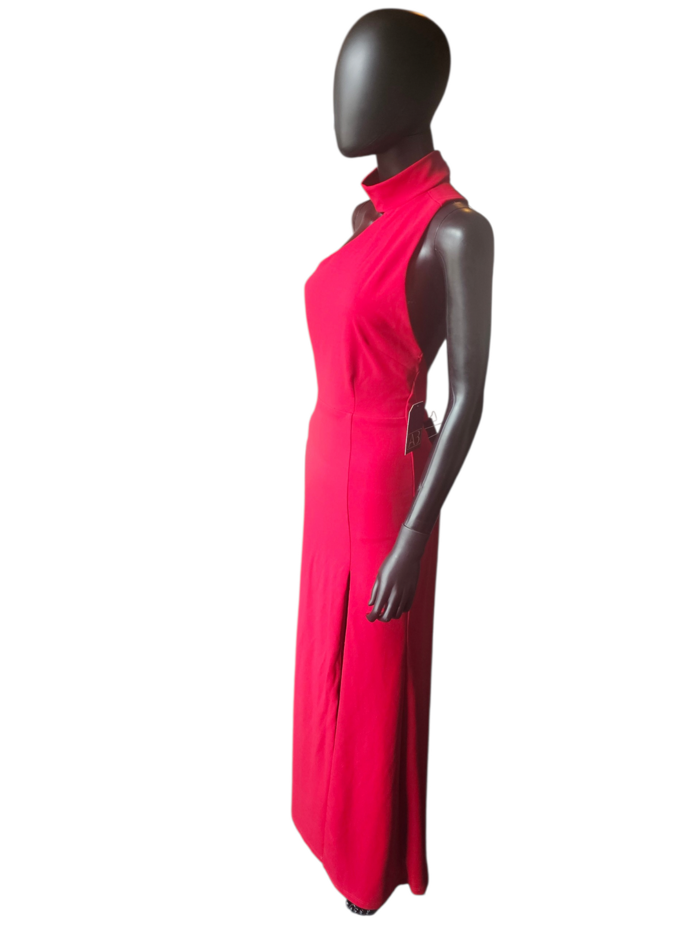 Red Stretch One Shoulder Open Back Fit/Flare Maxi Dress - Lulus