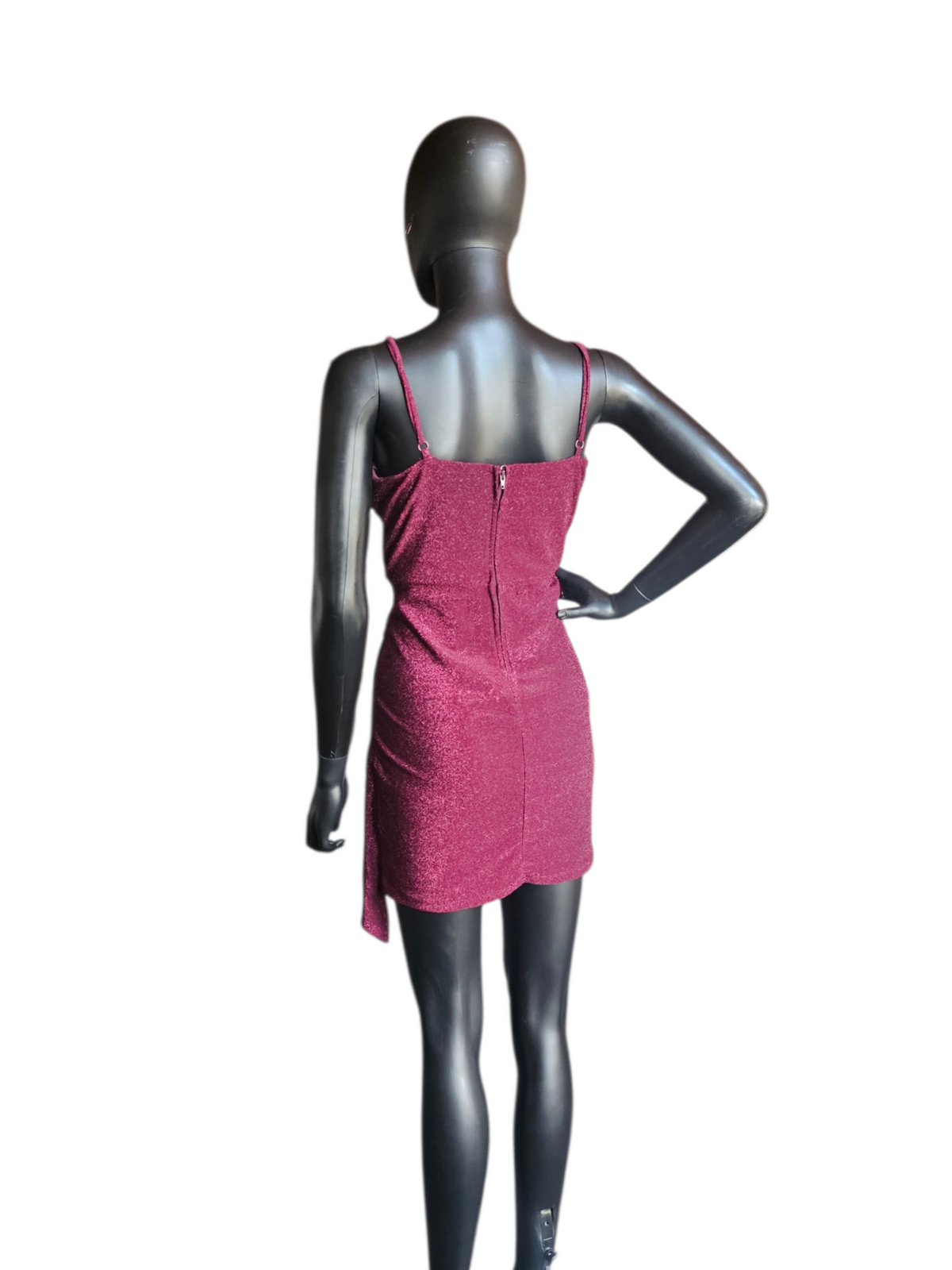 Maroon Sparkle Homecoming Dress - Trixxi