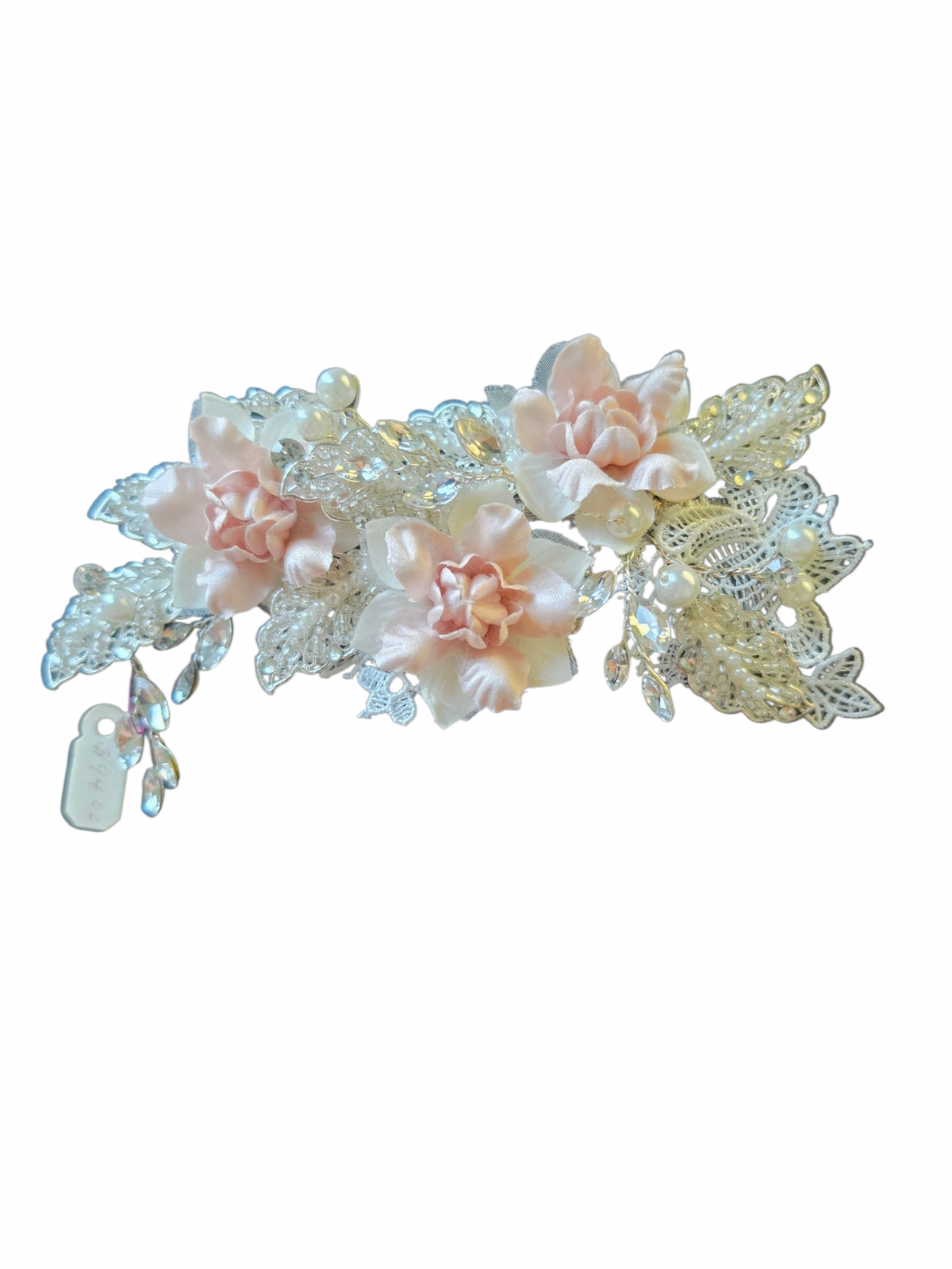 Blush Floral Alligator Hair Clip