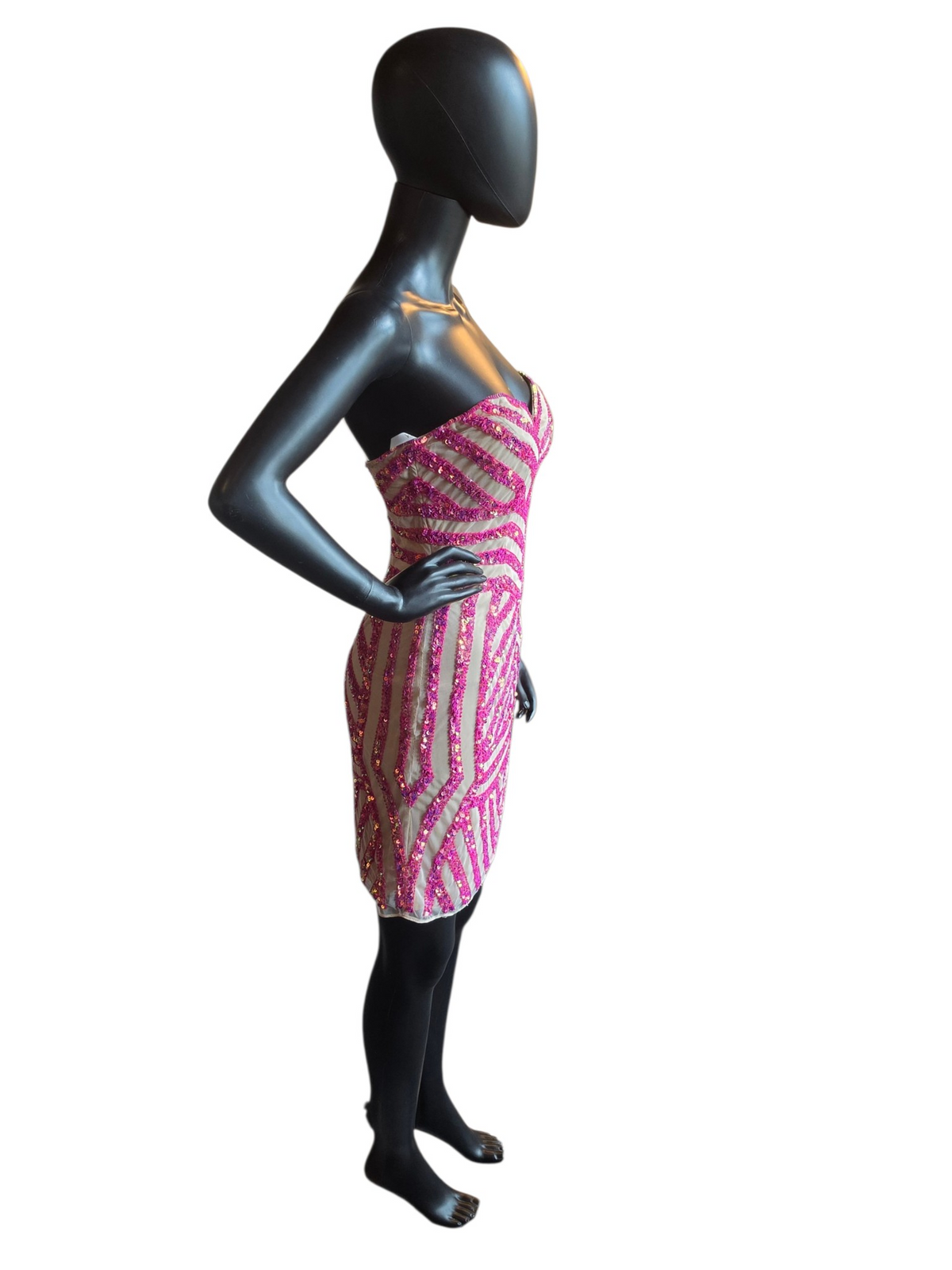 Raspberry Strapless Body Con - Primavera