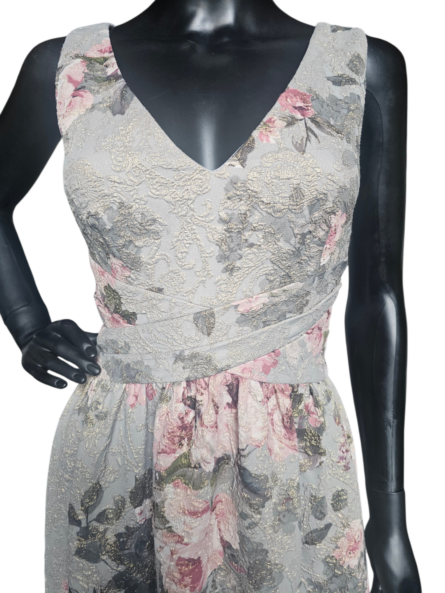 Floral Matelasse V-Neck Party - Adrianna Papell