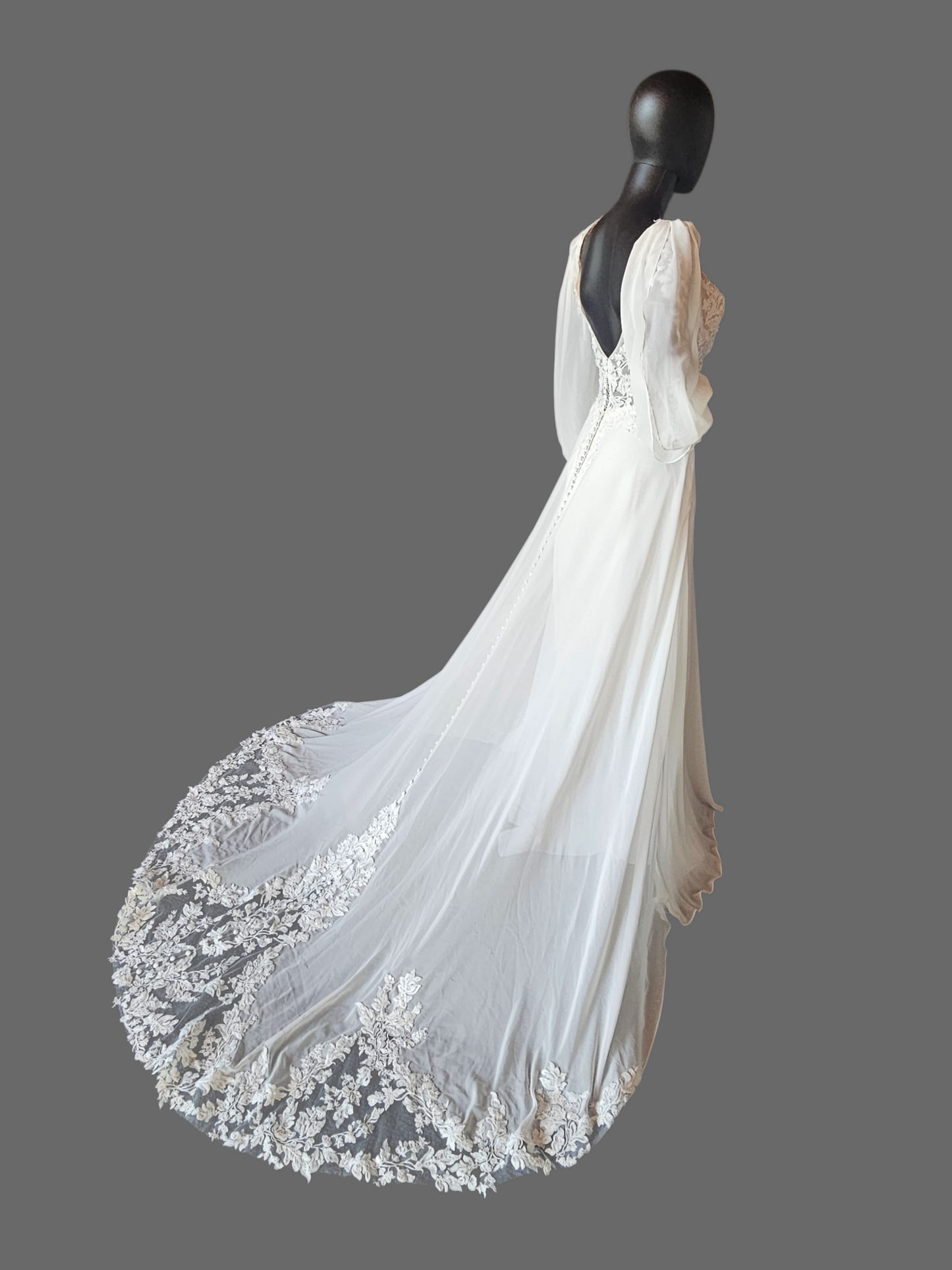 Chiffon Boho Plunge W/Detatchable Puff Sleeve - Private Label