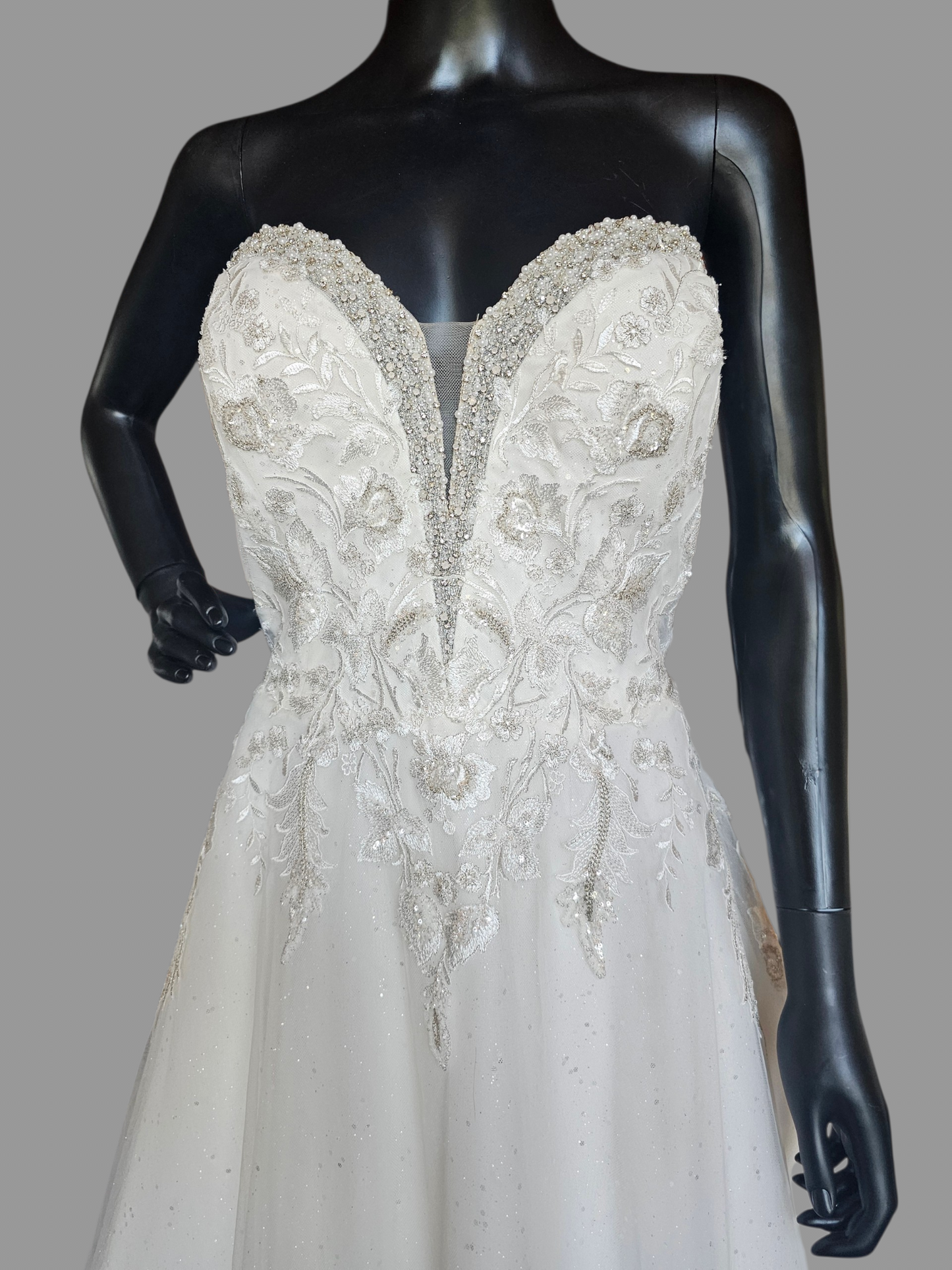 Sparkle A-Line Drop Sleeve - Mori Lee