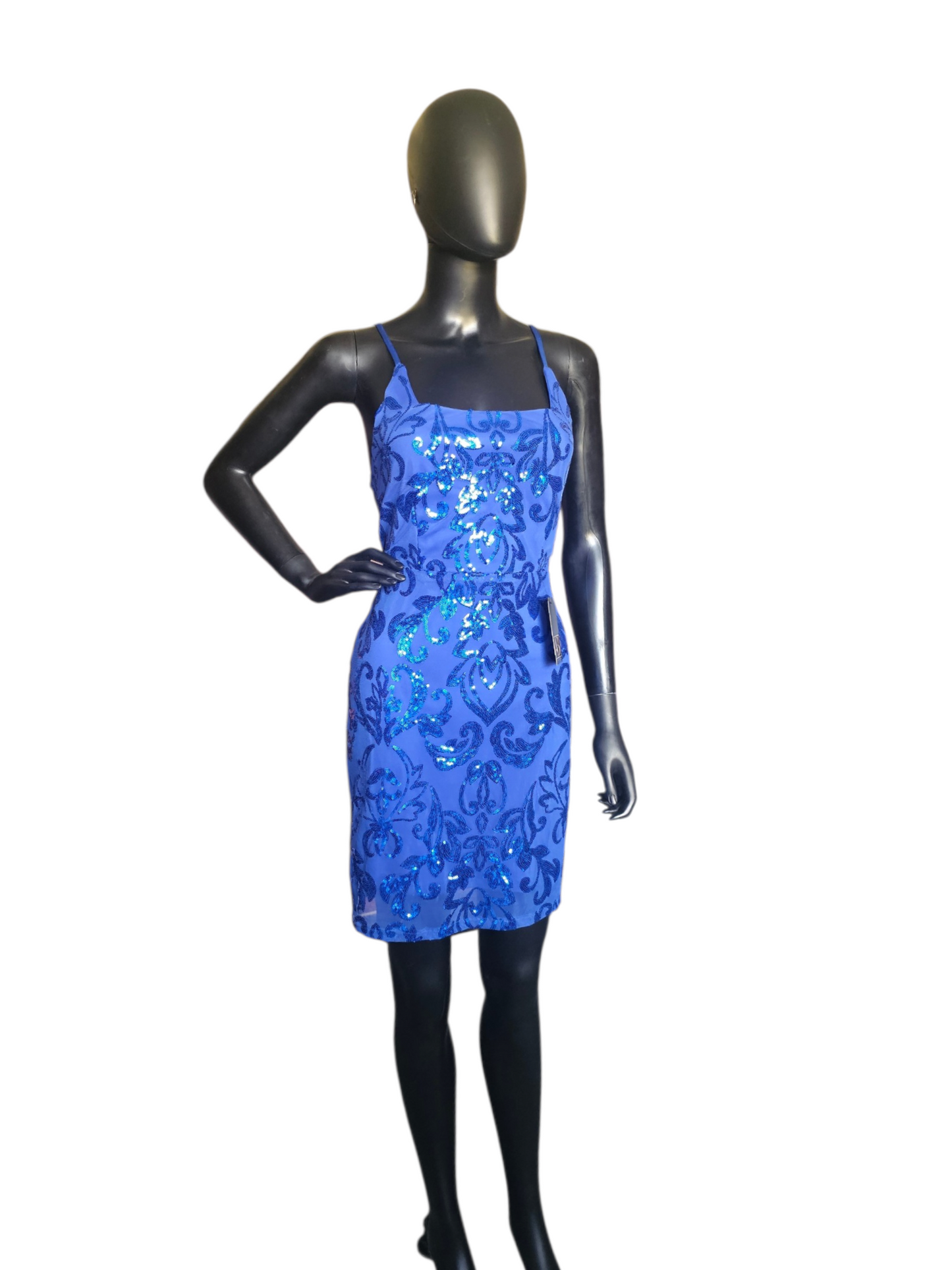 Blue Sparkle Open Back