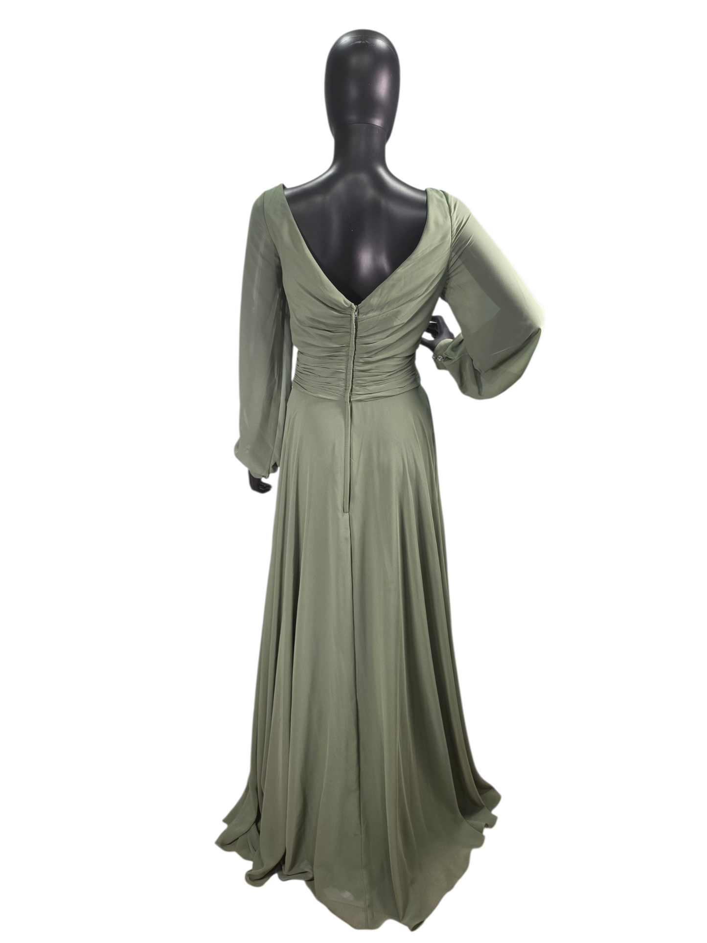 Evergreen Chiffon Pilgrim Sleeve - Kanalik