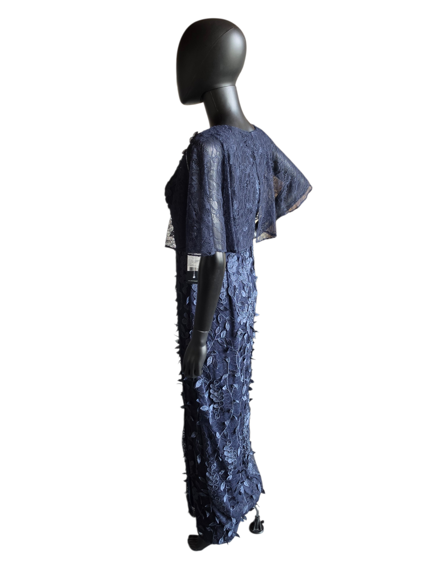 Navy 3D Floral Flutter - Adrianna Papell