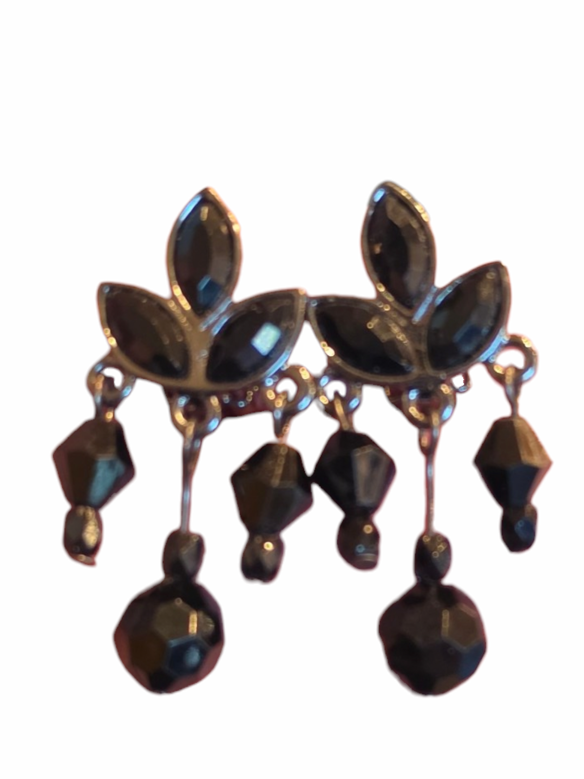 Black Dangle Clip-on Earring