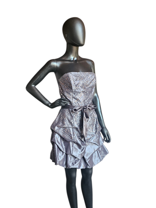 Grey Sparkle Tucked - Jessica McClintok/Gunne Sax