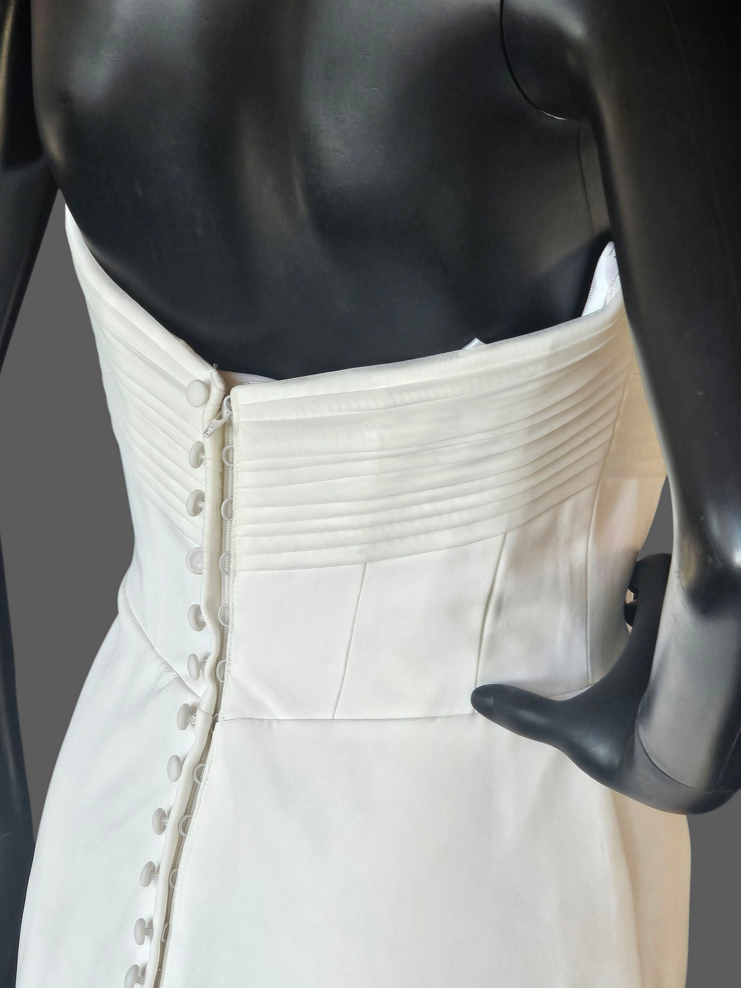 NWT Ivory Stretch Crepe Sheath Wedding Gown  - Wilderly Bride