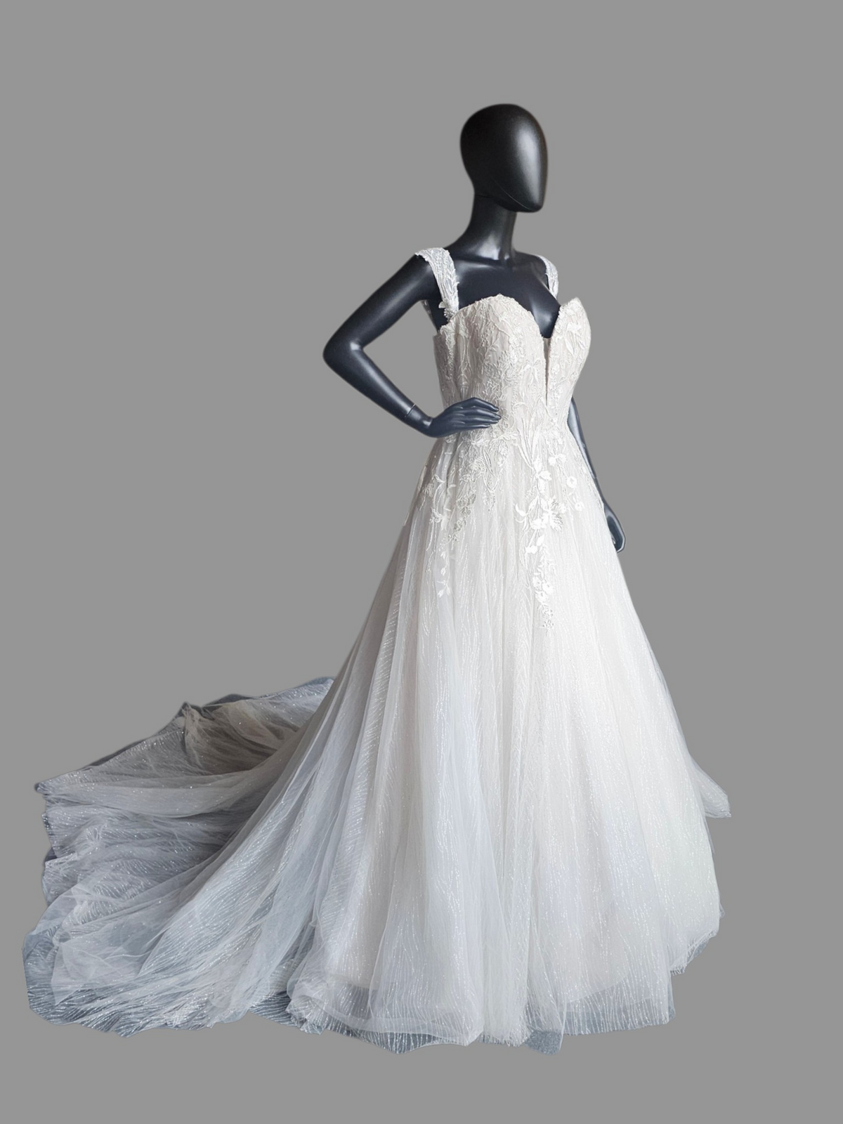 Sweetheart Plunge Maximalist Sparkle Wedding Gown - Justin Alexander