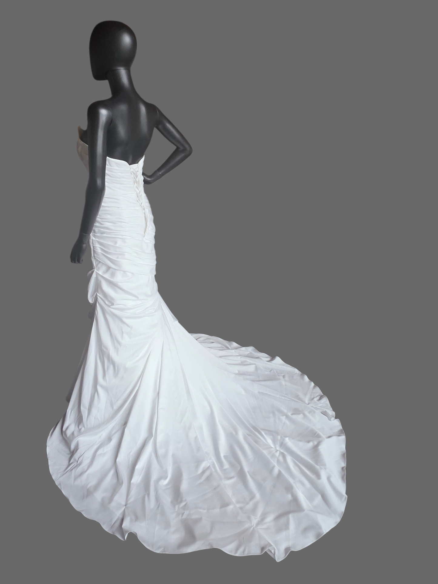 White Jersey Ruched Fitted - Maggie Sottero