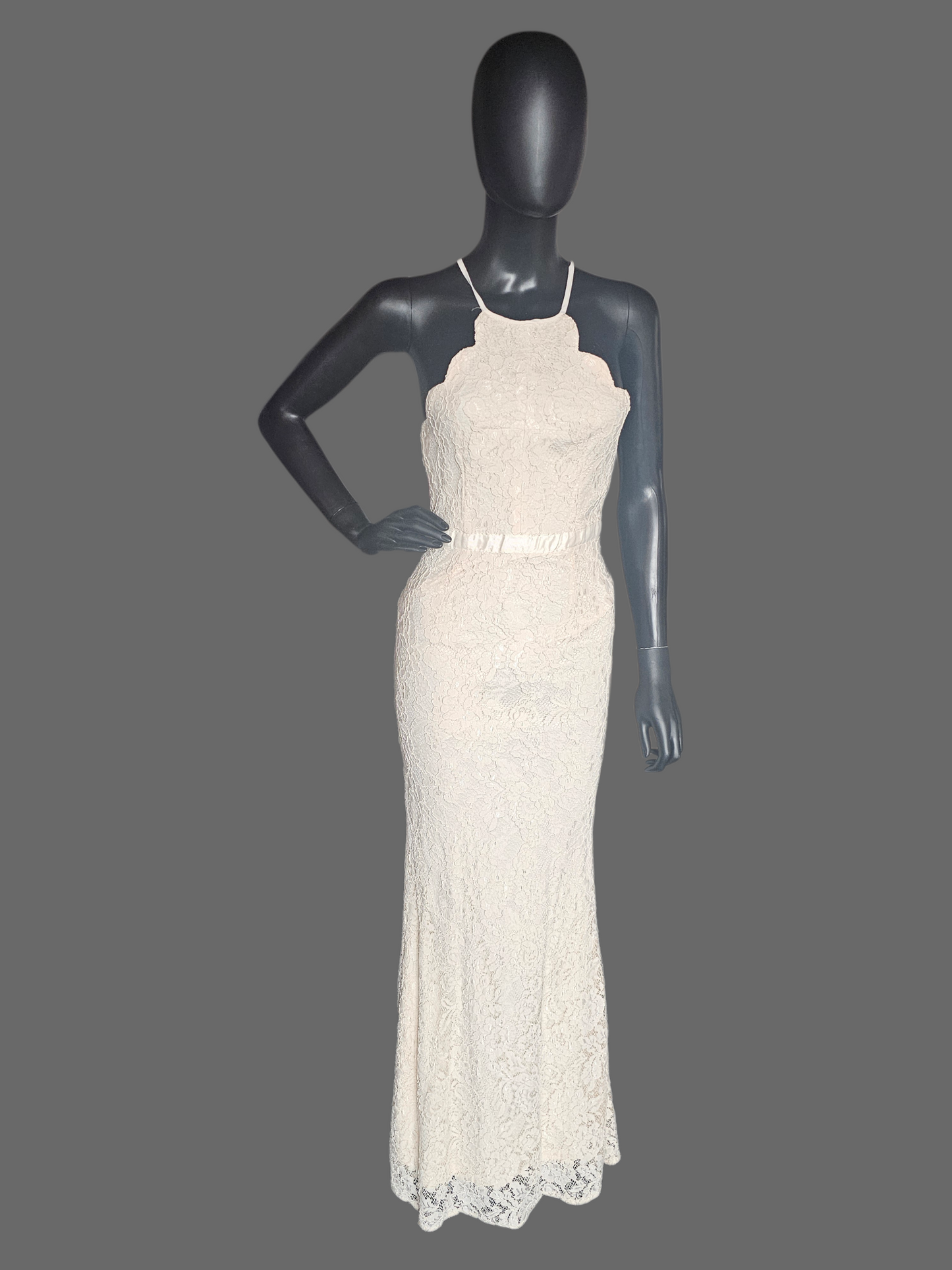 Dark Ivory Lace Sheath Formal Dress  - Lulus