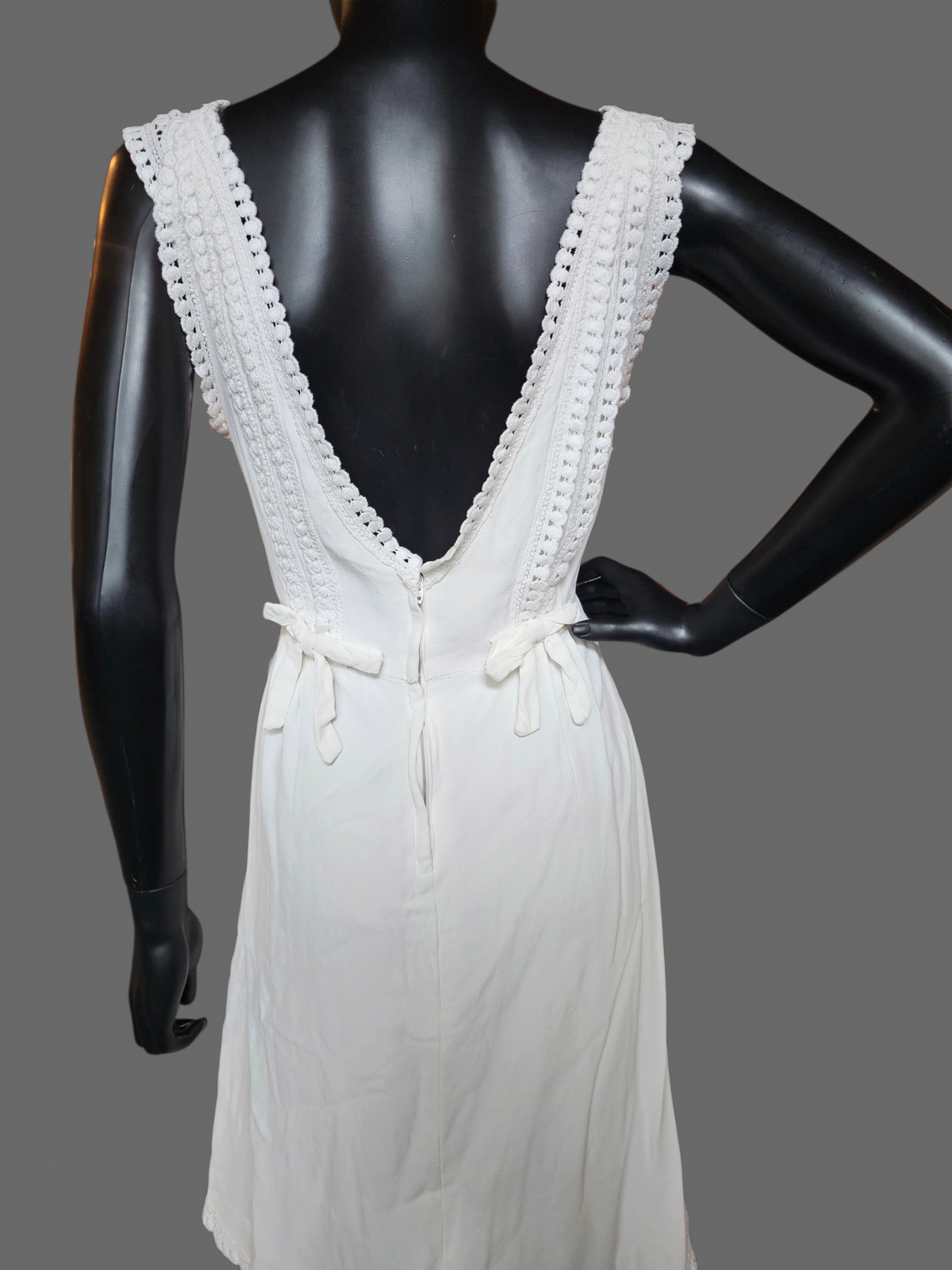 Vintage 60's Boho Pinwheel Crochet Wedding Gown - Renewal