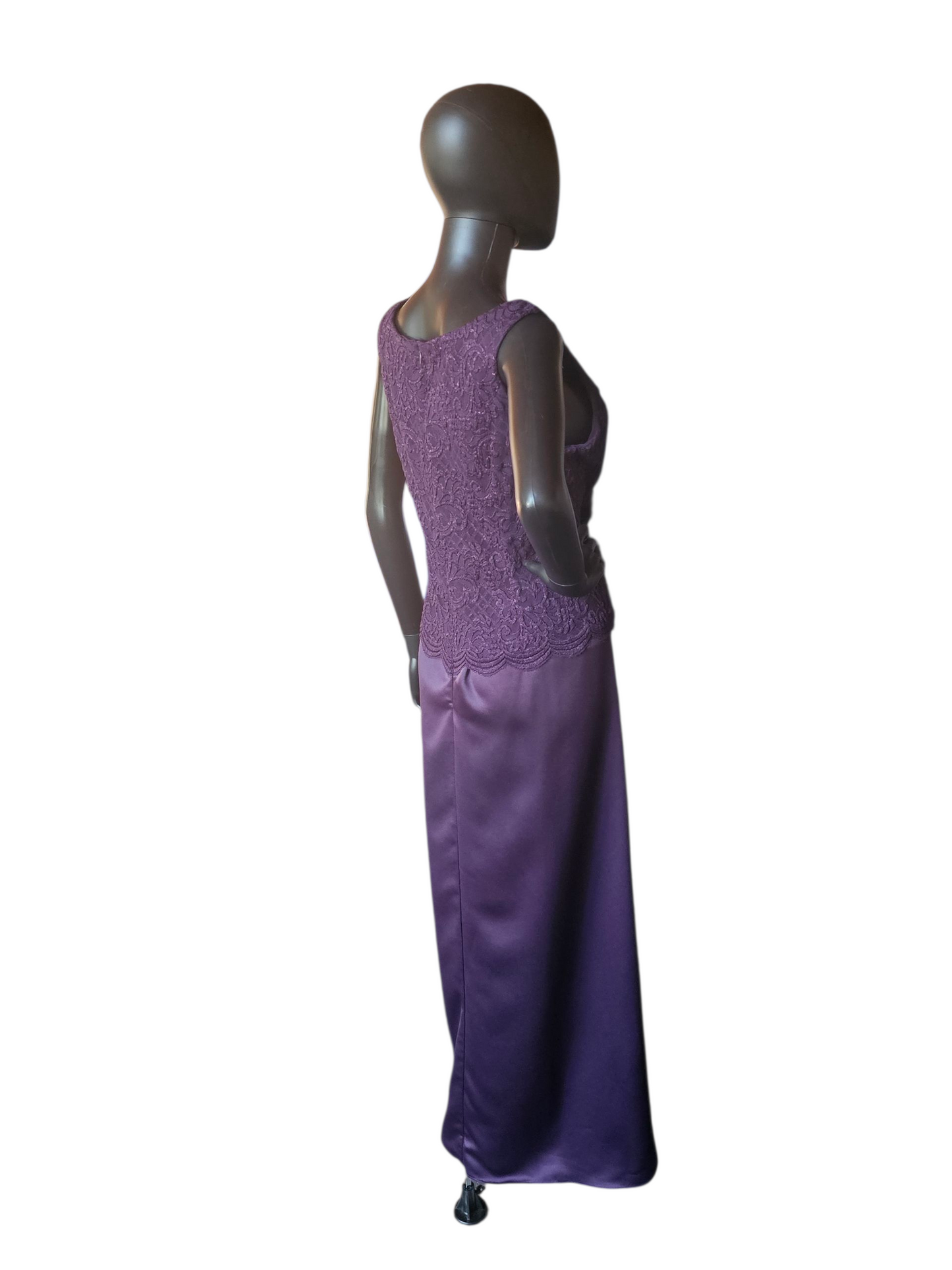 Plum Shimmer Dress 3/4 Jacket - Alex Evenings