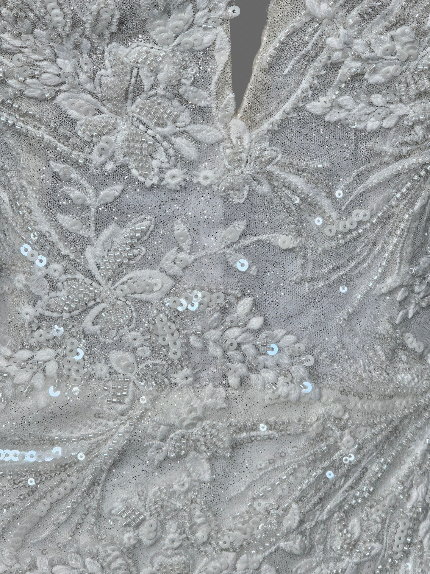 Full Beaded Glitter Layer Fit/Flare Wedding Gown - Private Label