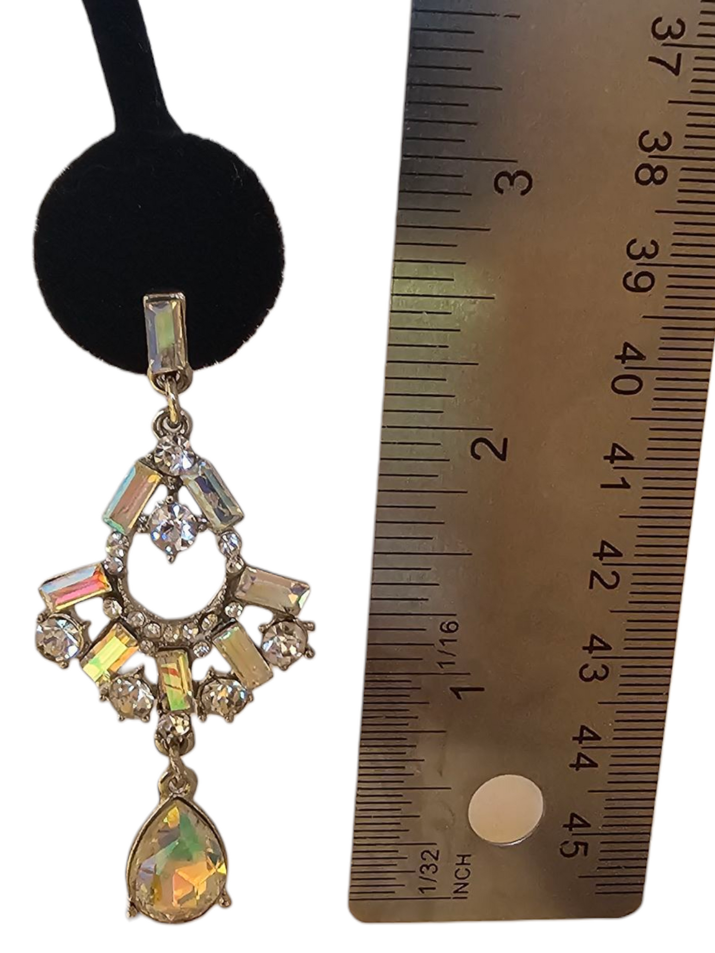 Large Iridecent Chandalier Earring