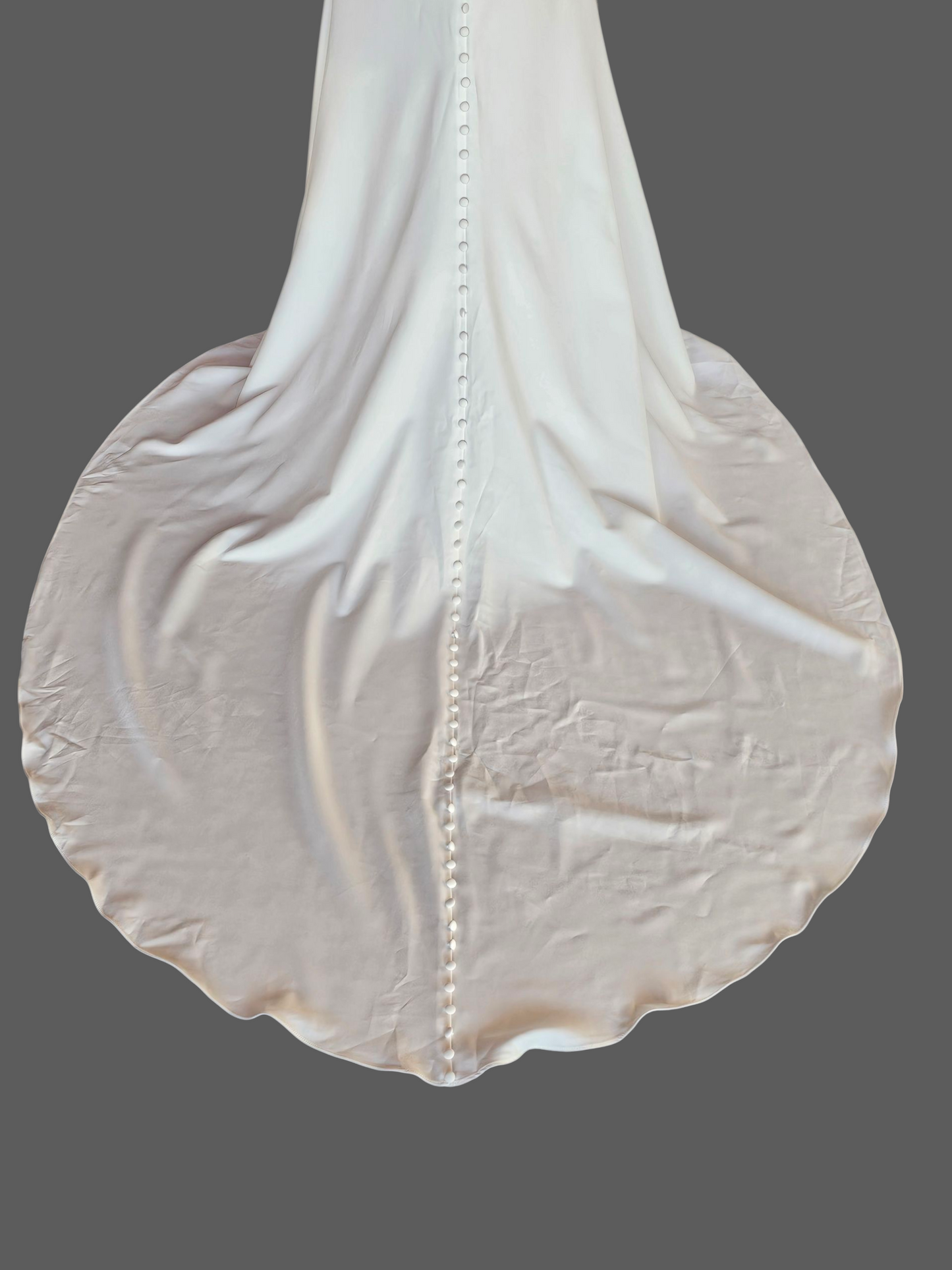 NWT Ivory Stretch Crepe Sheath Wedding Gown  - Wilderly Bride