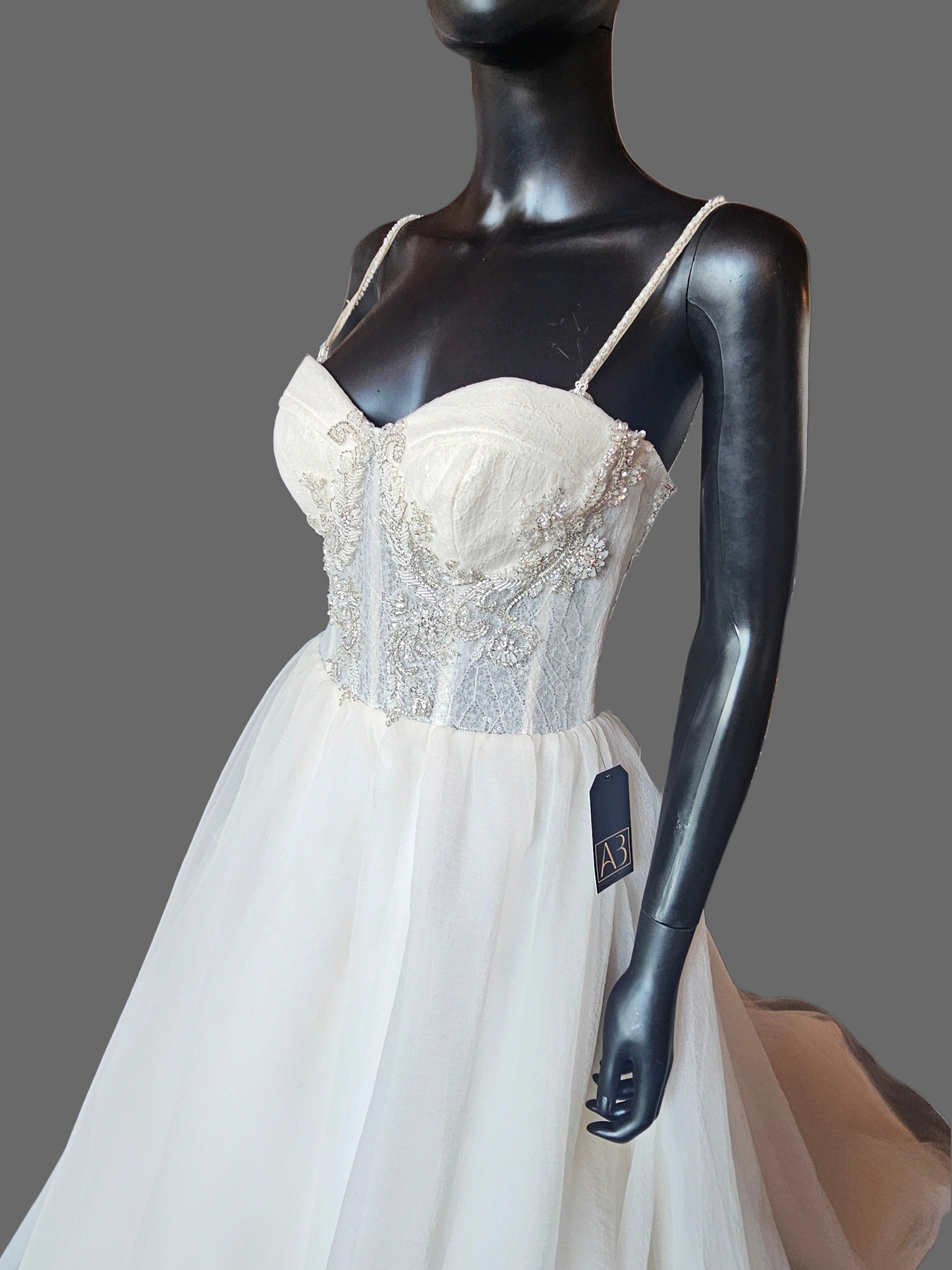 Champagne Ballgown Sweetheart Corset Bodice Wedding Gown - Beloved