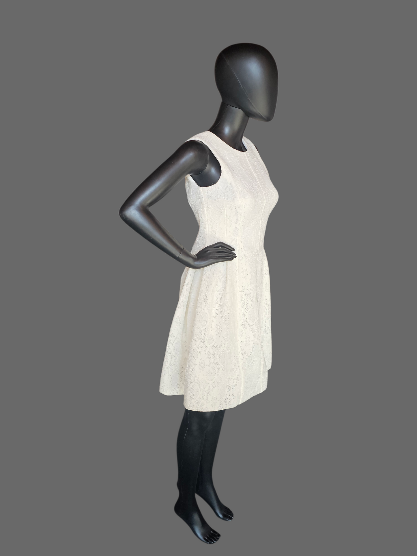 Ivory Neoprene/Lace Cocktail/Party Dress - Calvin Klein