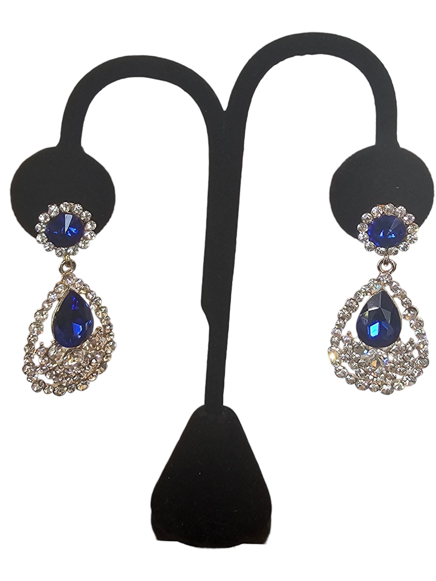 Large Blue Teardrop Earring