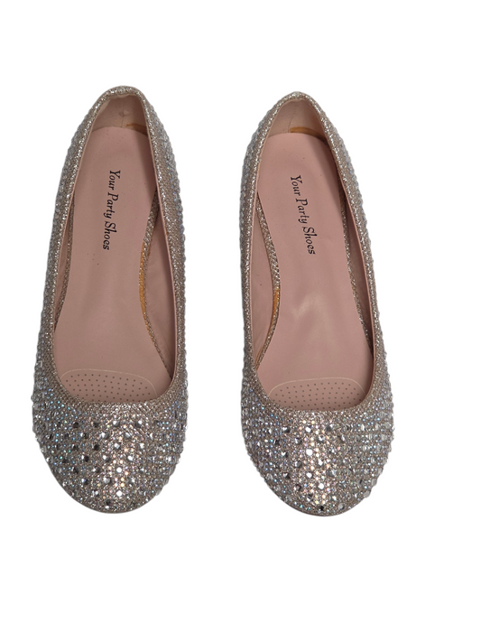 Gold Rhinestone Ballet Slipper Shoes - Your Party