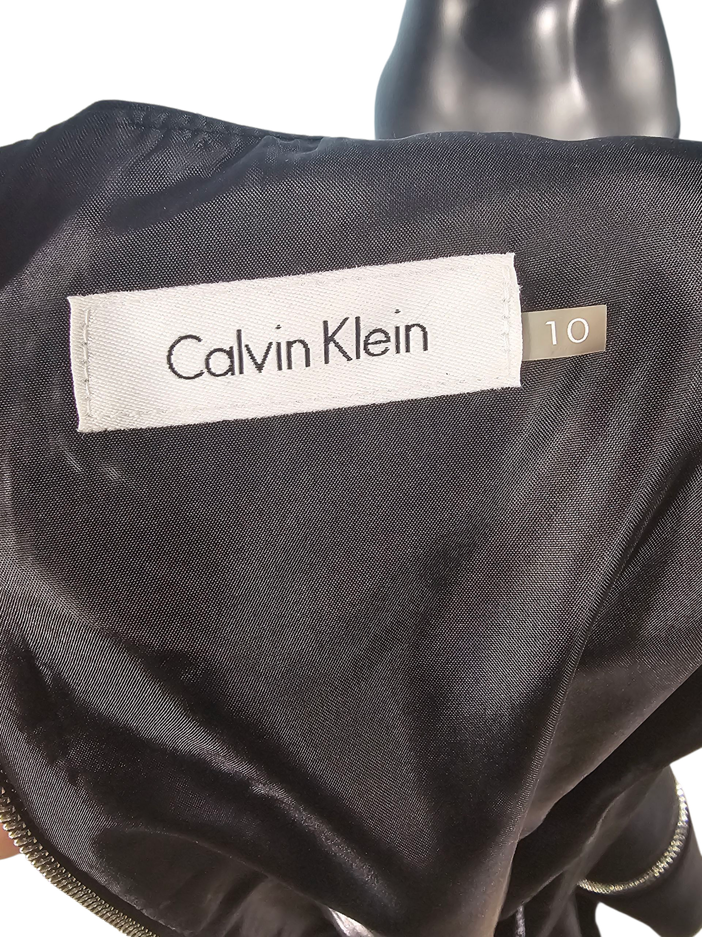 Black Zipper Sheath Dress - Calvin Klein - NWT