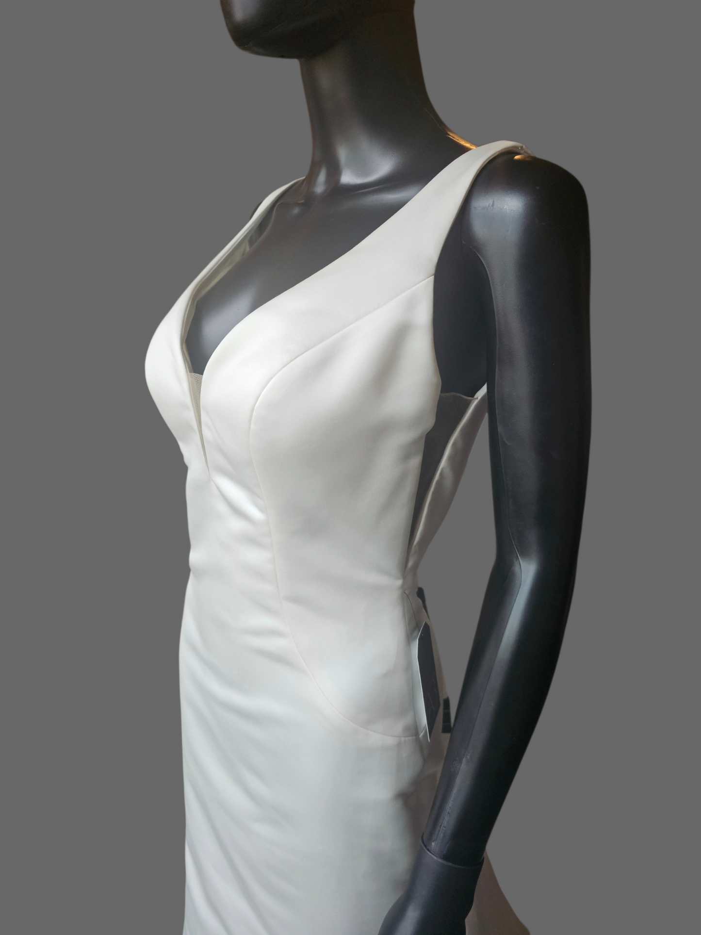 Minimalist V-Neck Satin Fit/Flare - The Other