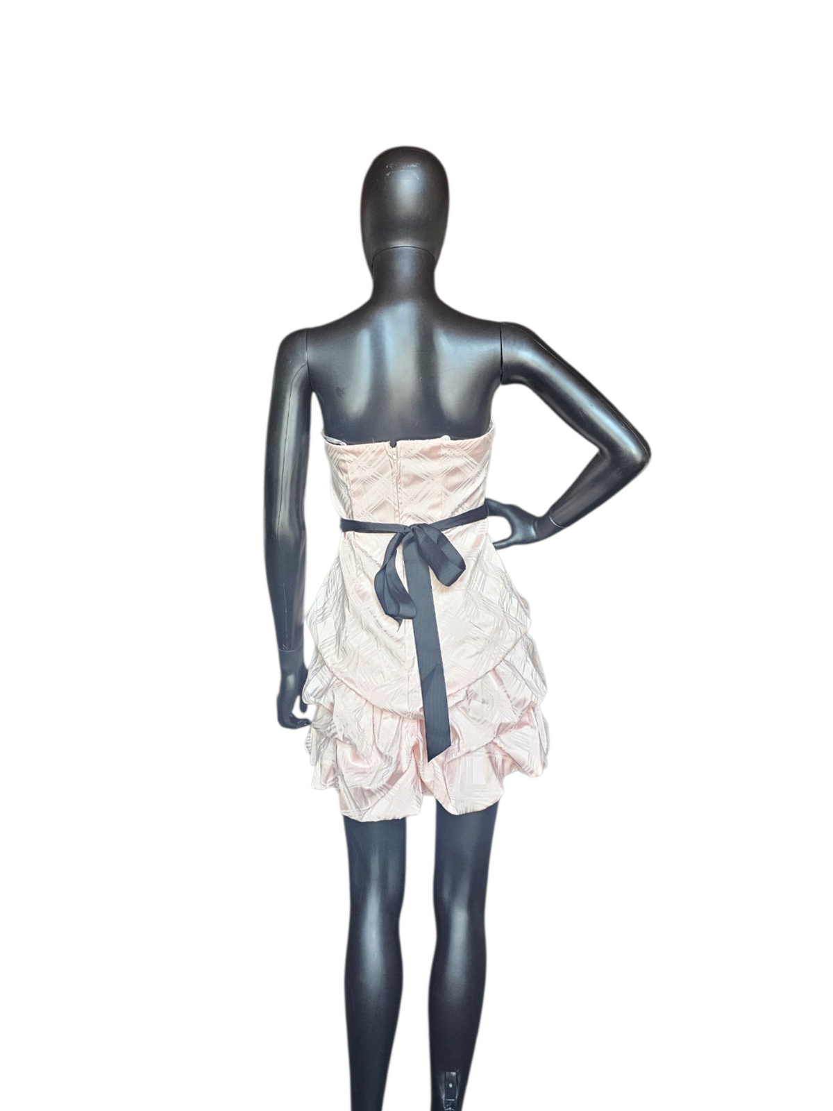 Pink Bubble Skirt W/Black Belt Homecoming Dress - City Triangles