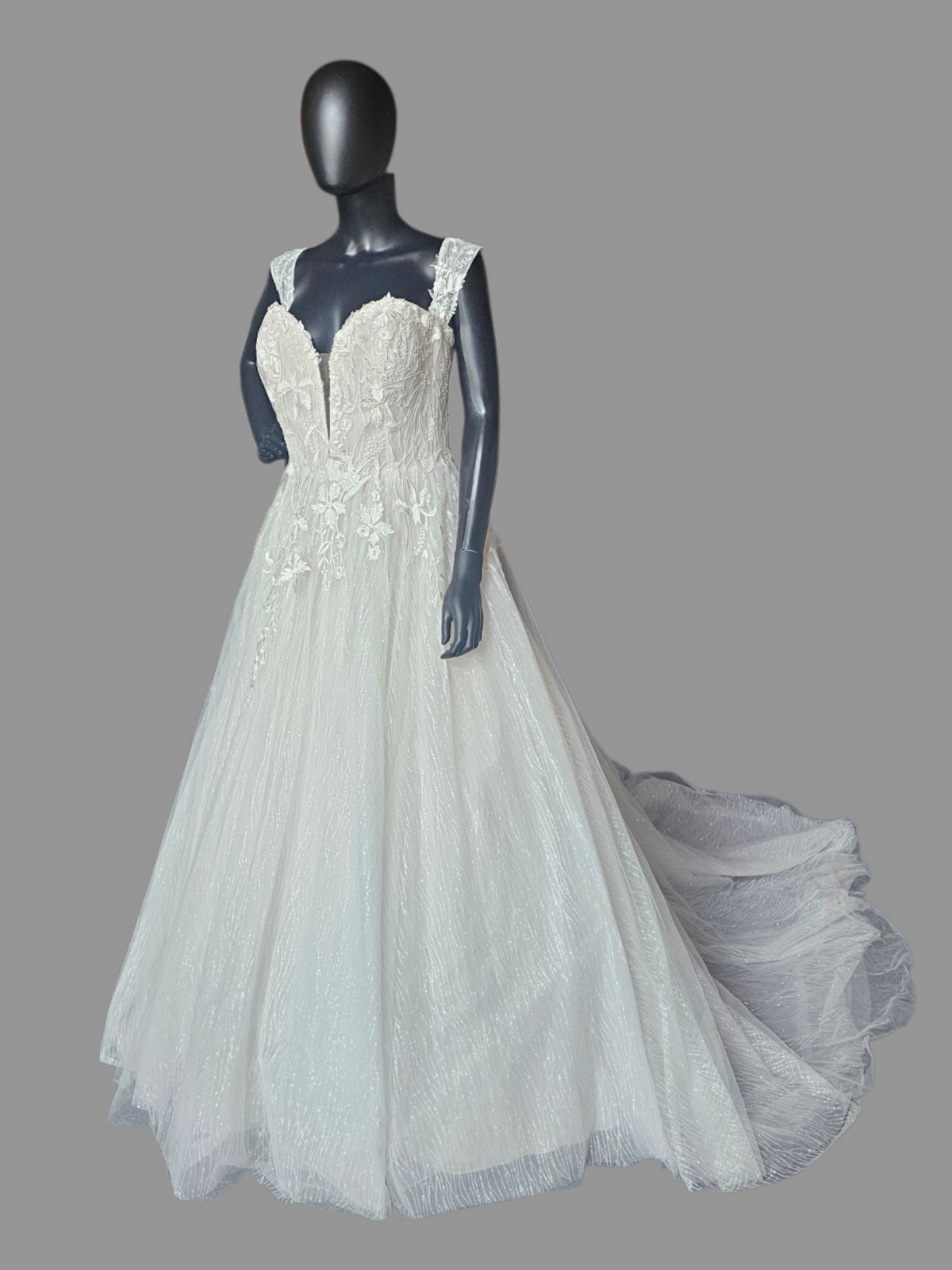 Sweetheart Plunge Maximalist Sparkle Wedding Gown - Justin Alexander