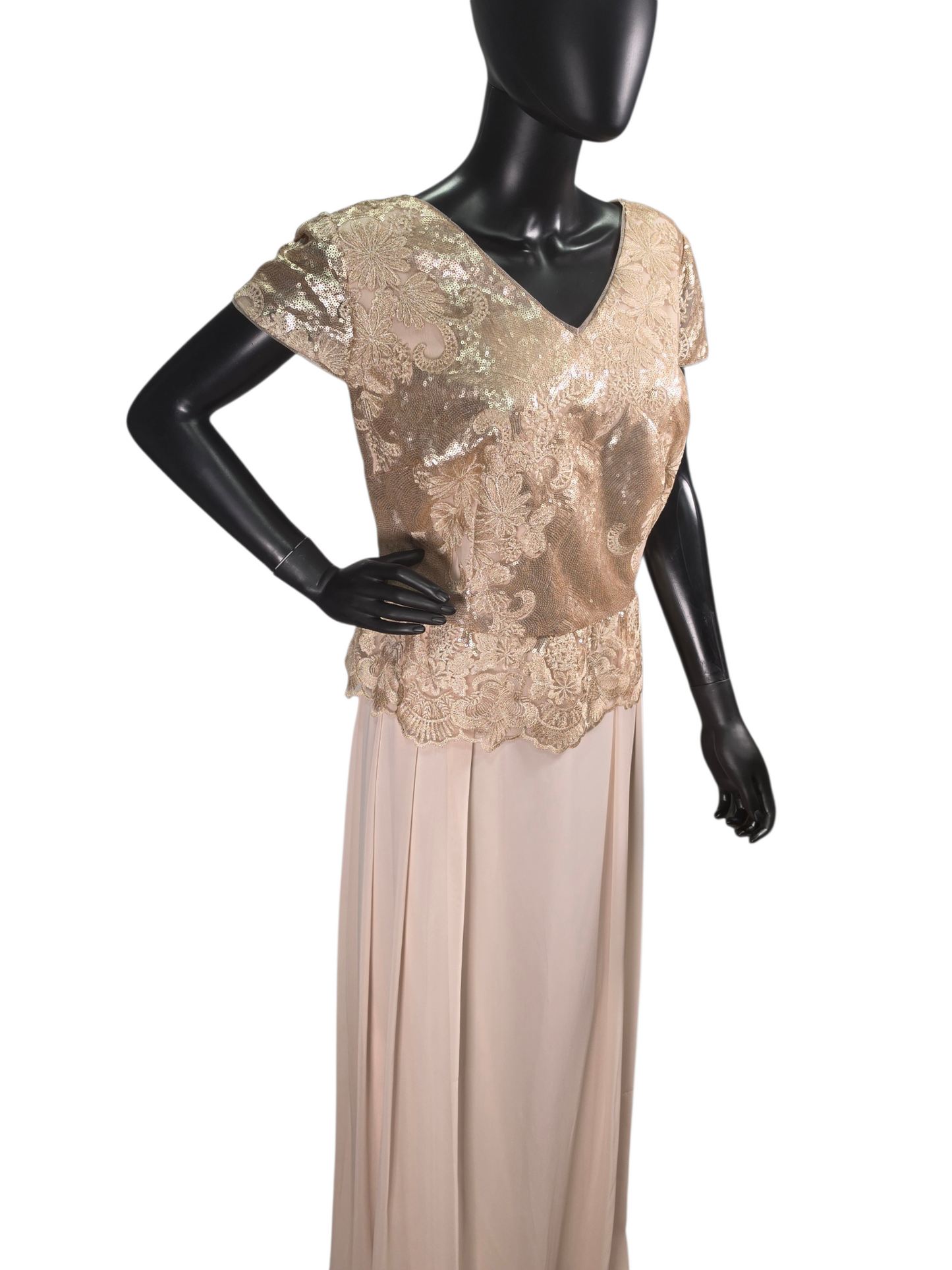 Blush Peplum Cap Sleeve - Adrianna Papell