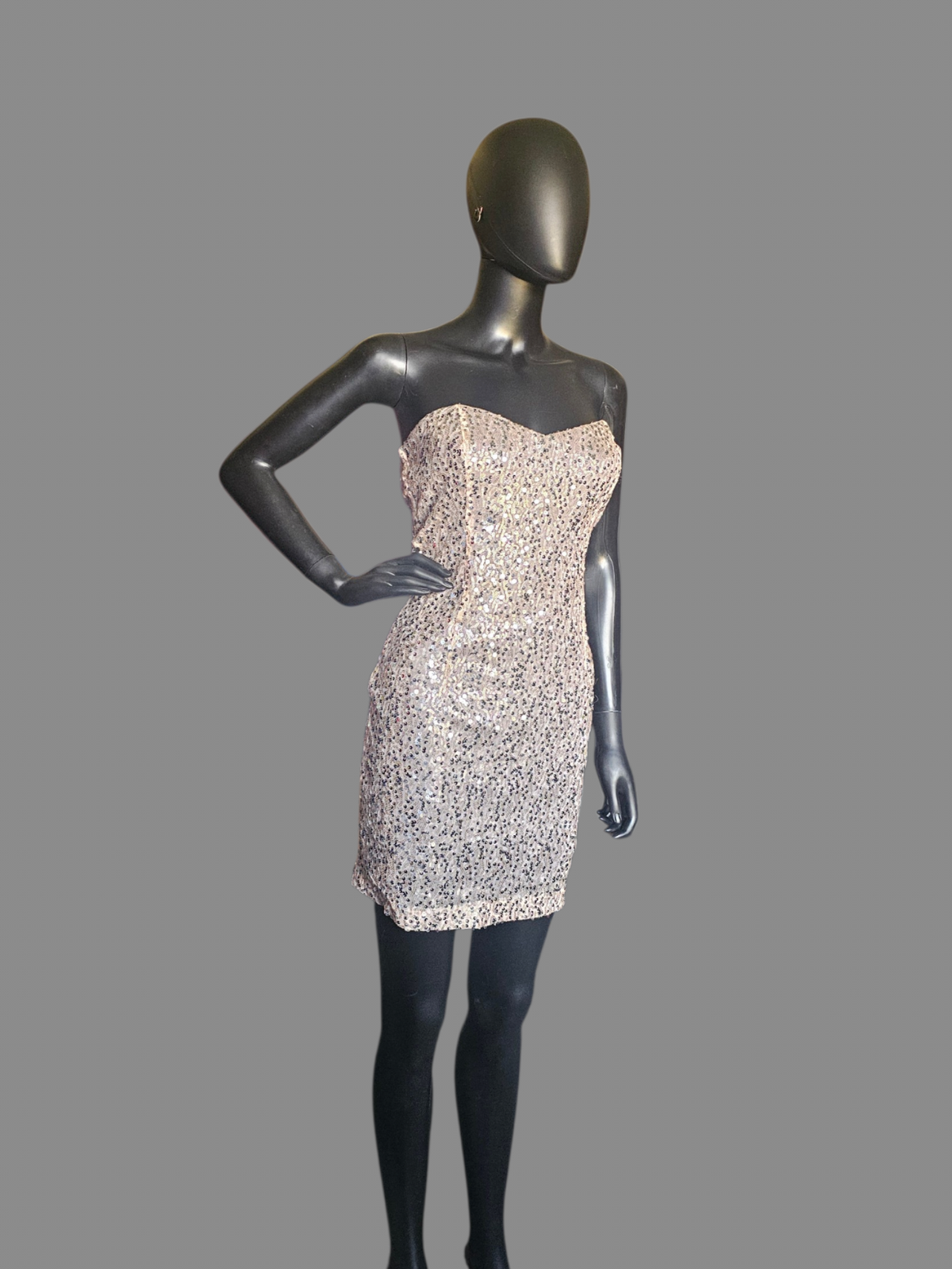 Nude Sparkle Homecoming Dress - Trixie