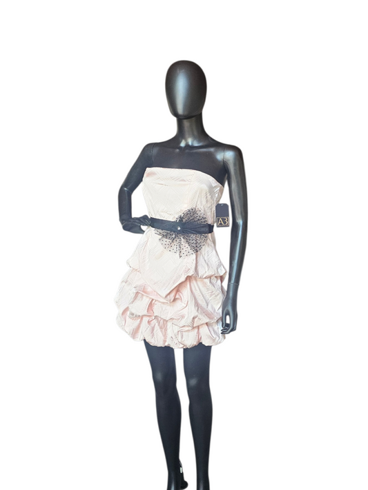 Pink Bubble Skirt W/Black Belt - City Triangles