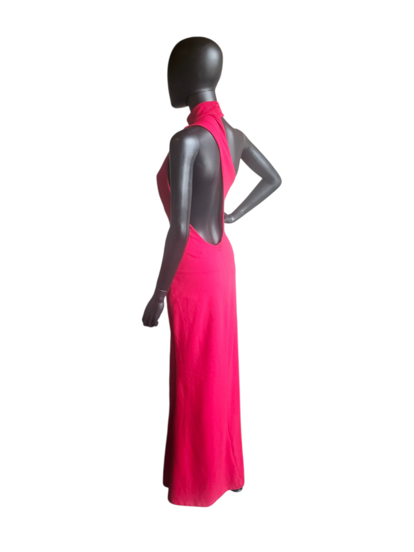 Red Stretch One Shoulder Open Back Fit/Flare Maxi Dress - Lulus