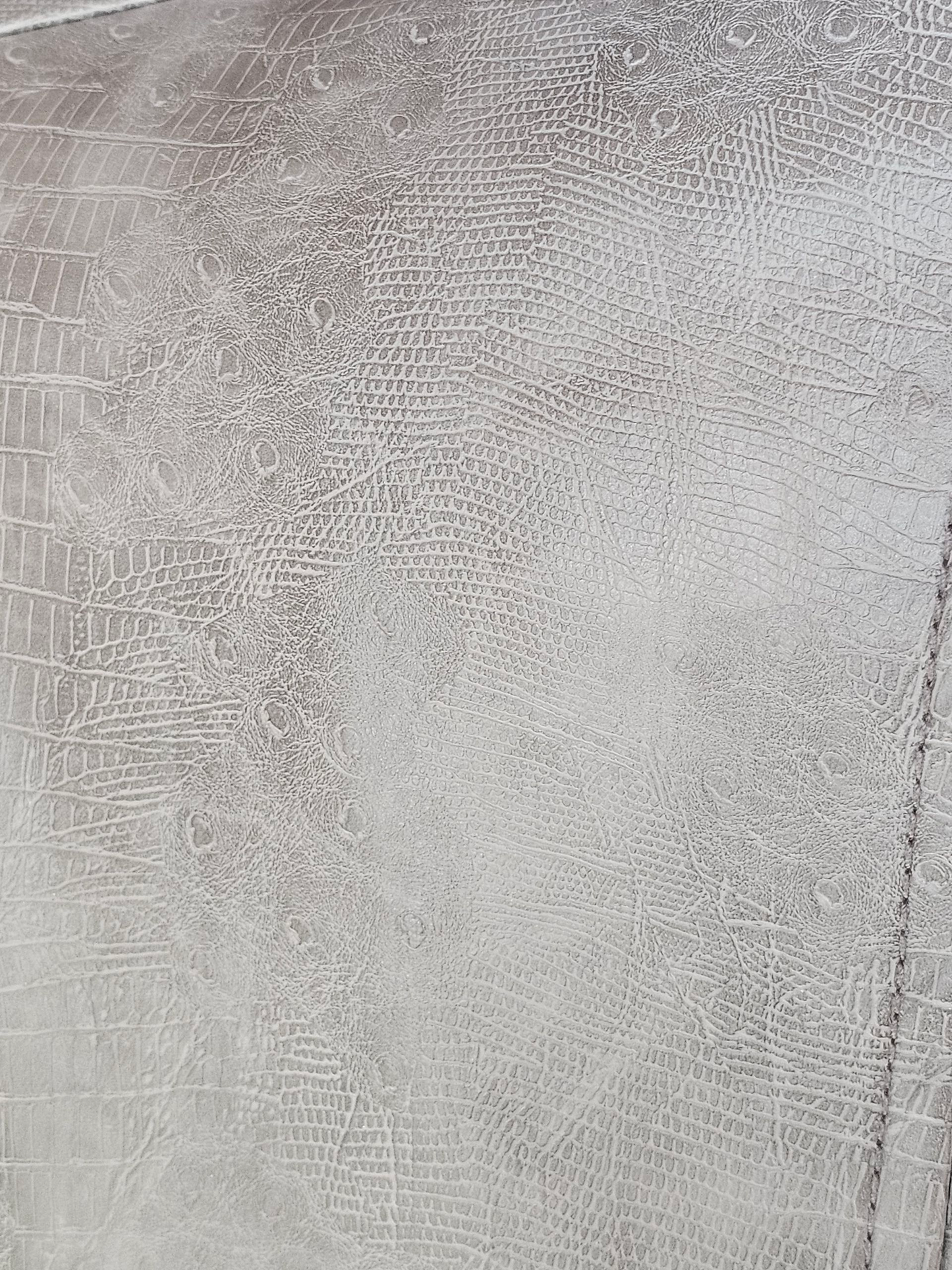 Grey Pleather High Collar Alligator Print Jacket NWT - Erin London