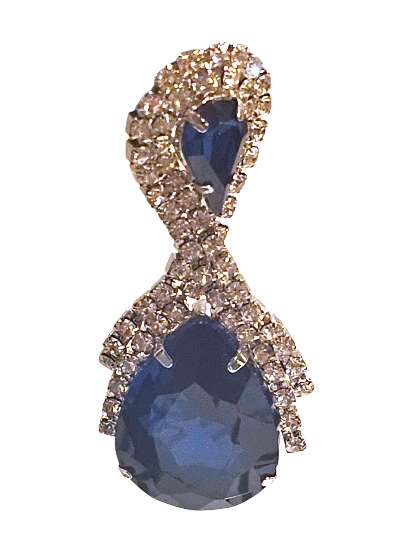 Sapphire Teardrop Crystal Earring