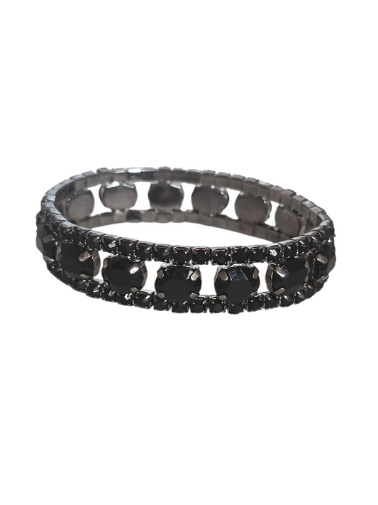 Black Crystal Stretch Bracelet