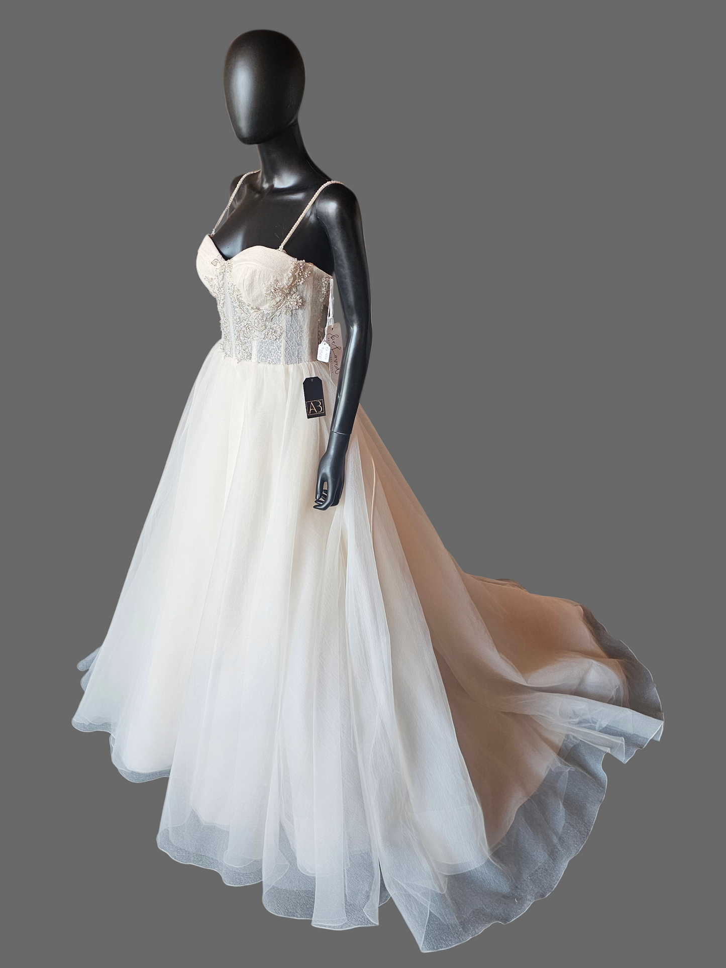 Champagne Ballgown Sweetheart Corset Bodice Wedding Gown - Beloved